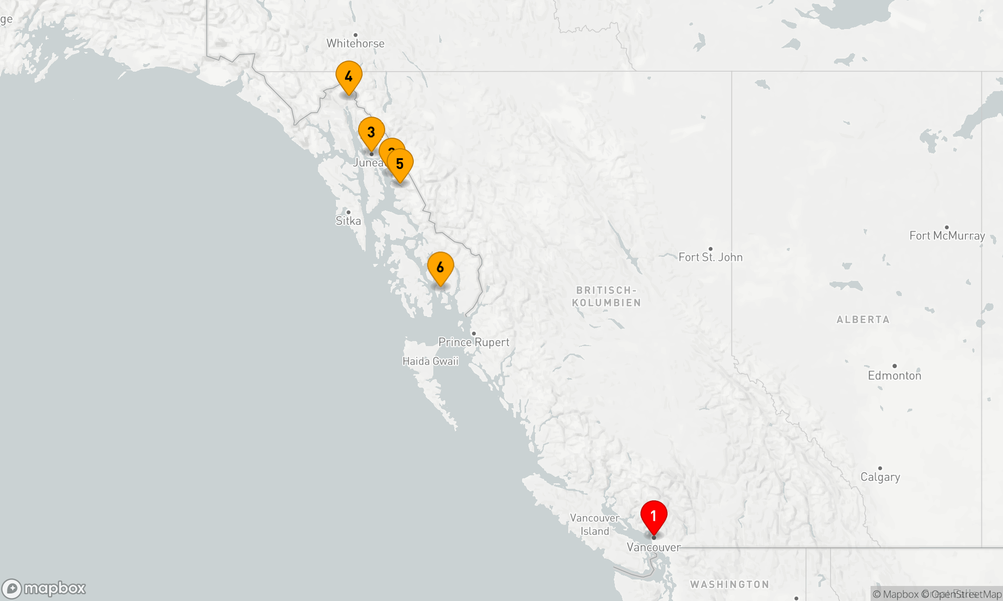 Route 7 Nächte - ALASKA-INNENPASSAGE