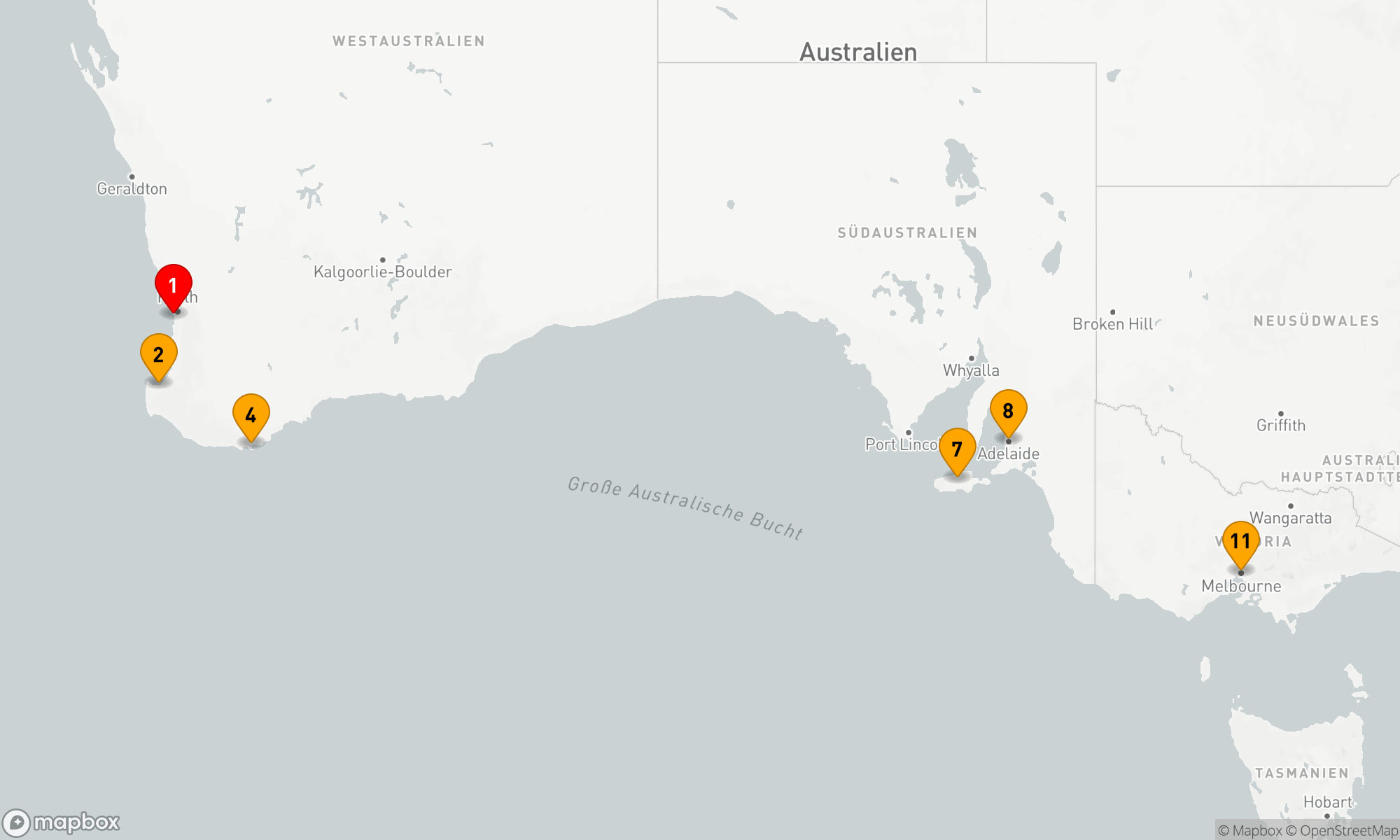 Route 10 Nächte - Australische Küstenentdeckungen