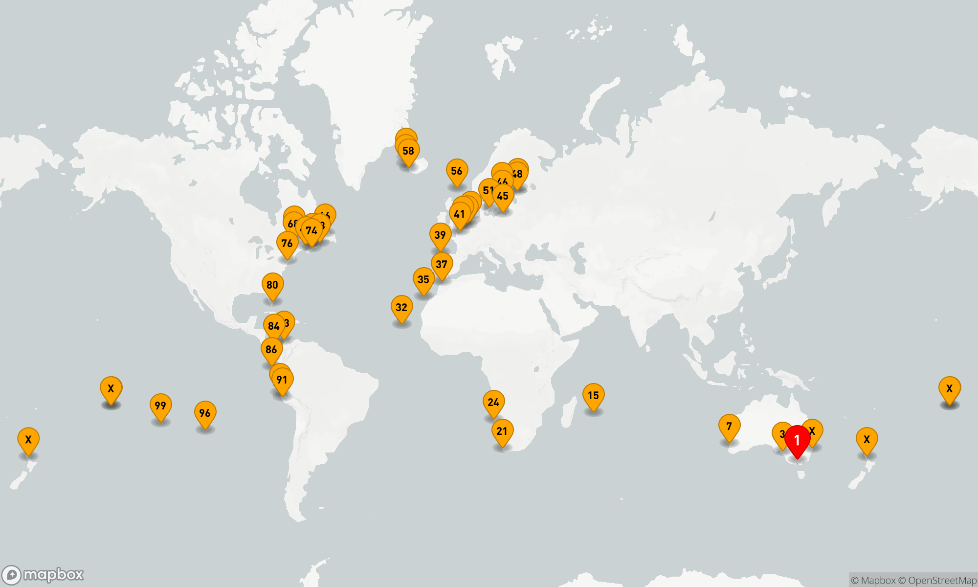Route 112 Nächte - Weltweite Kreuzfahrtstrecke - Melbourne nach Sydney