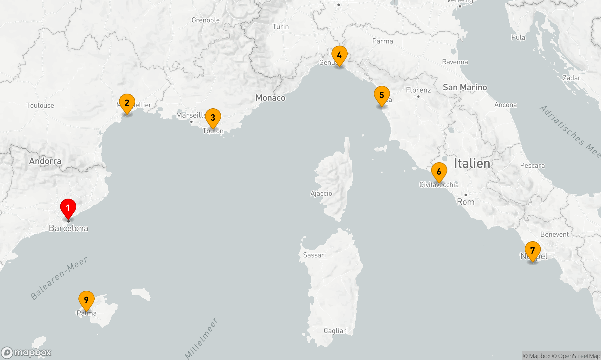 Route 9 Nächte - MIRO NACH MICHELANGELO