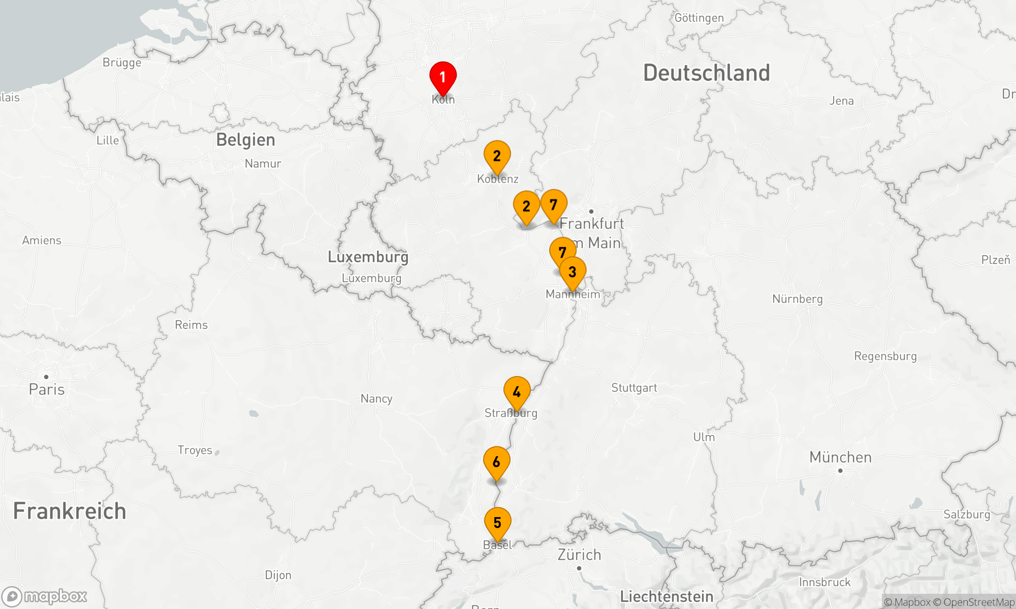 Route 7 Nächte - Rheinidylle