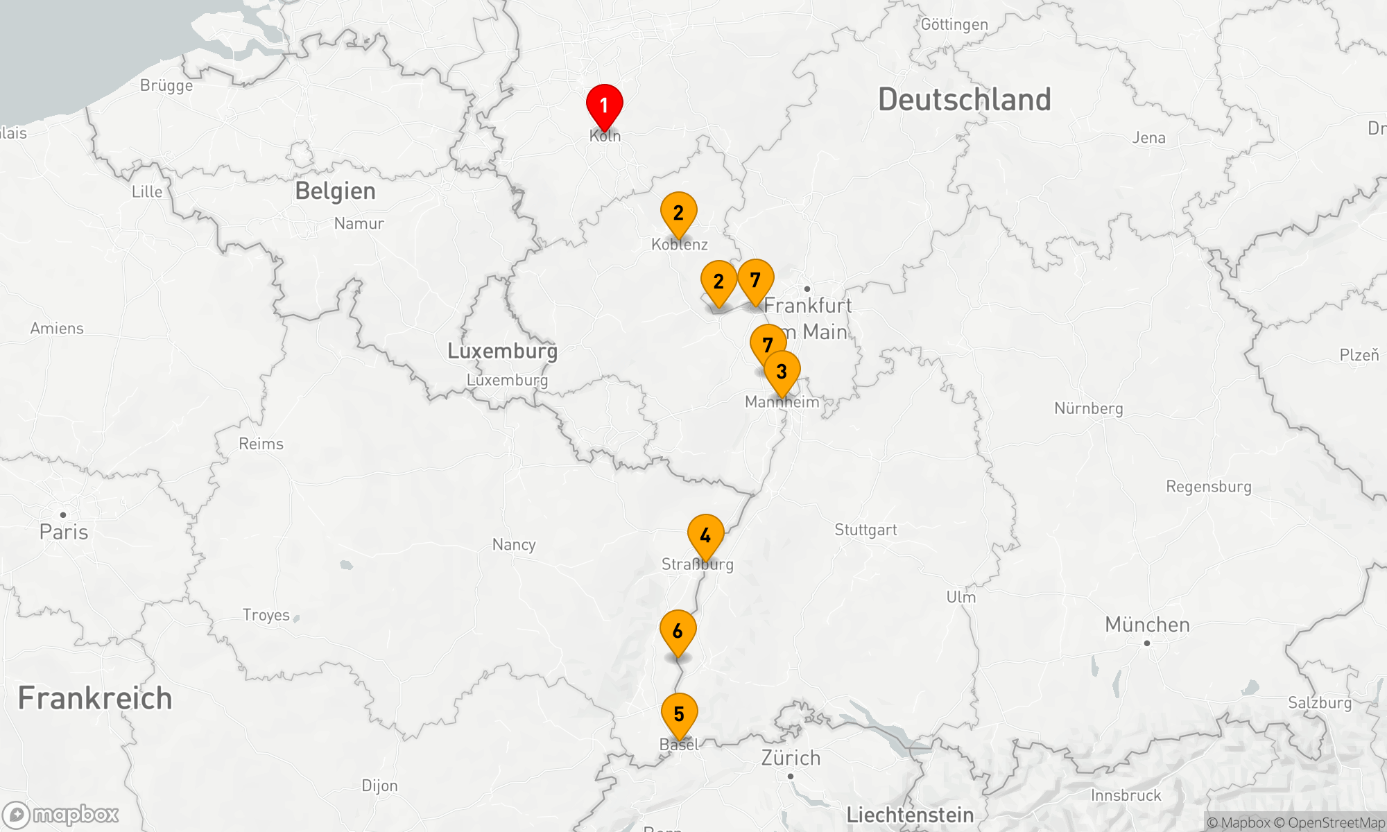 Route 7 Nächte - Rheinidylle