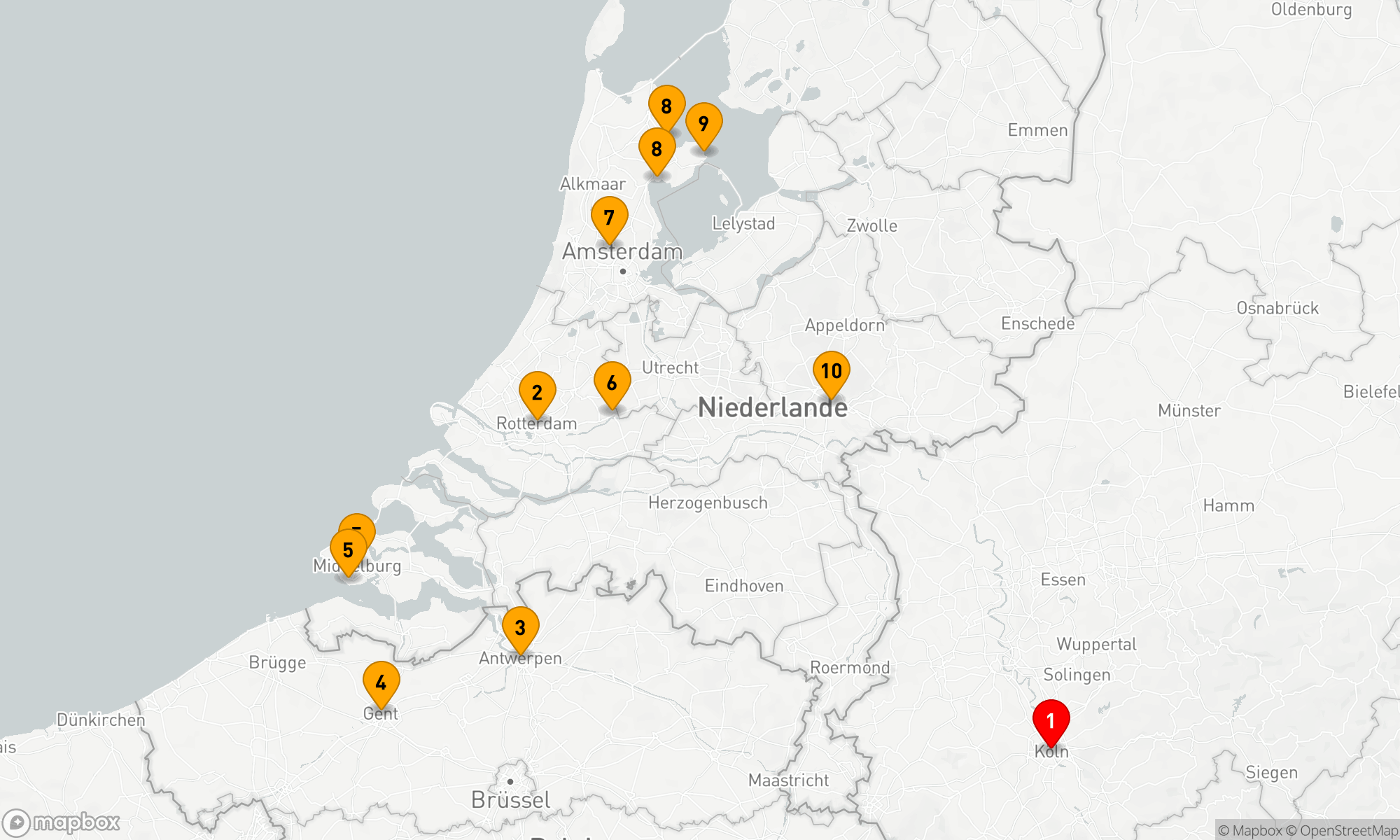 Route 10 Nächte - Holland und Belgien intensiv