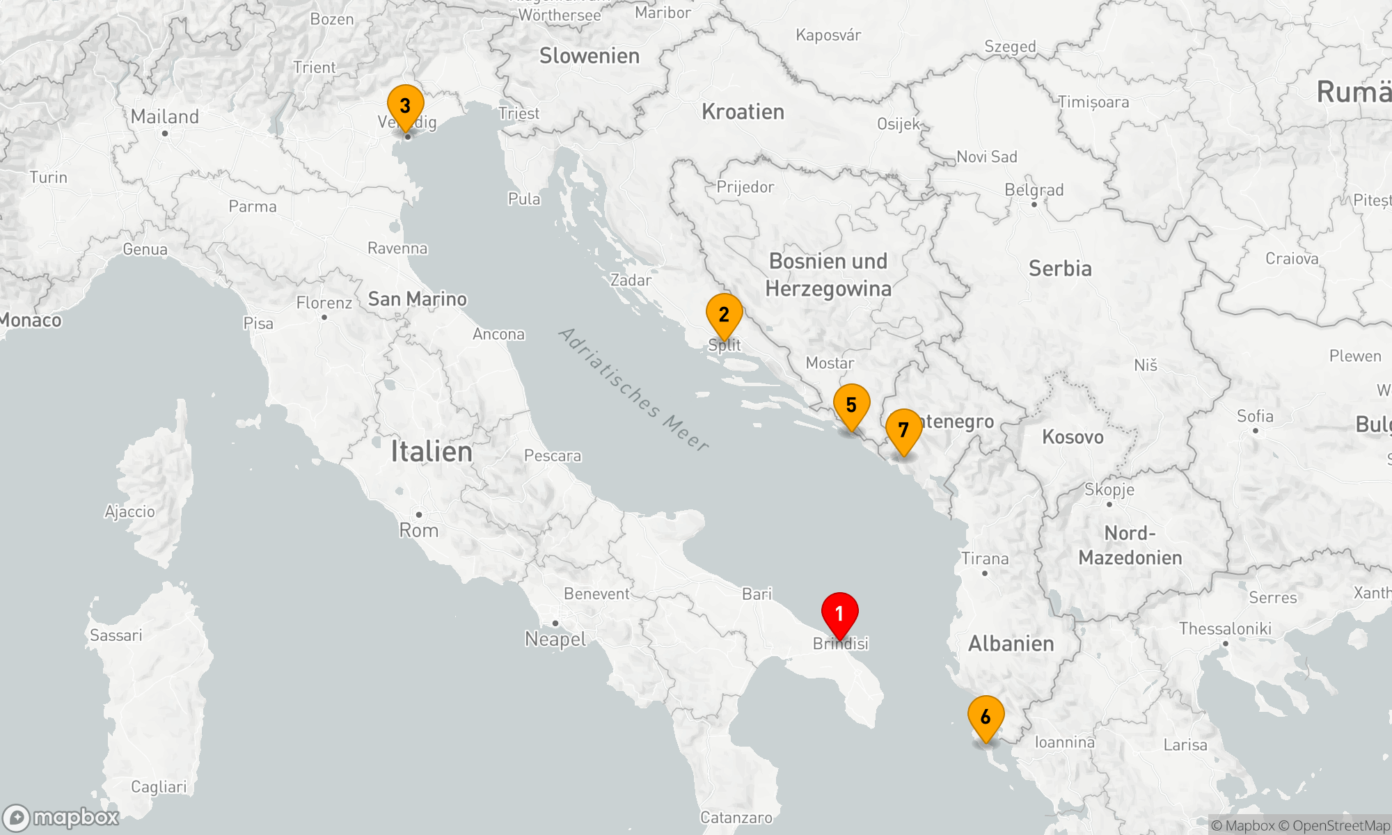 Route 7 Nächte - Adriatische Entdeckungstour