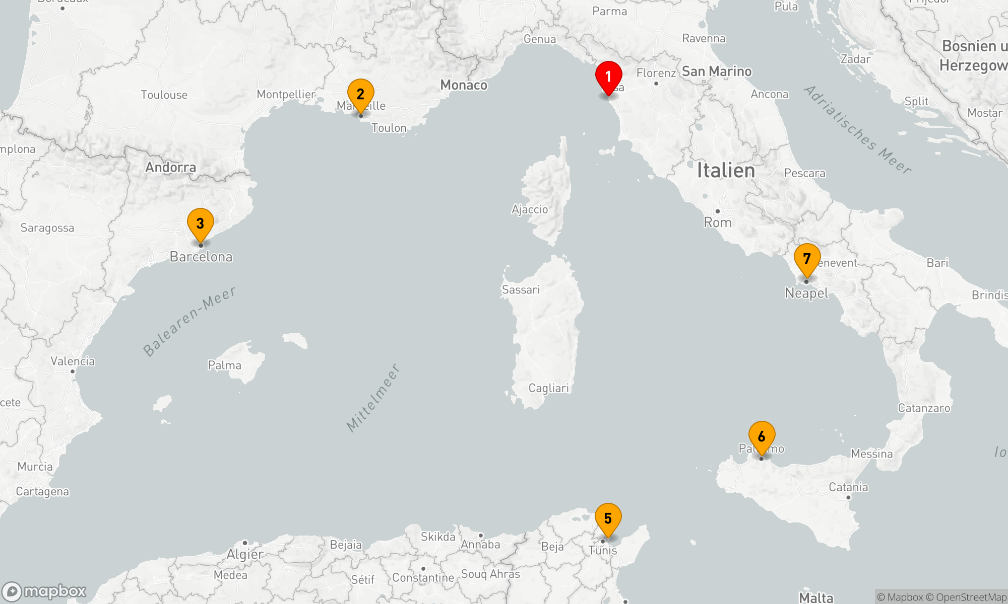Route 7 Nächte - Mediterrane Entdeckungsreise