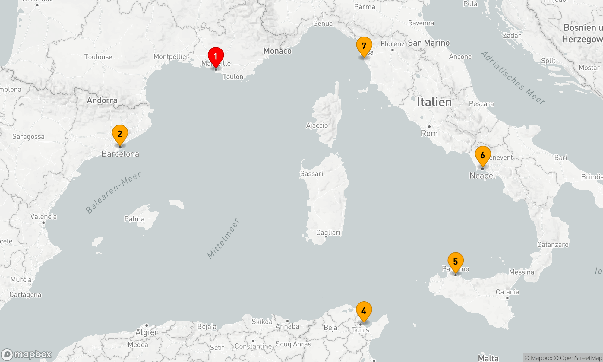 Route 7 Nächte - Mediterrane Entdeckungsreise