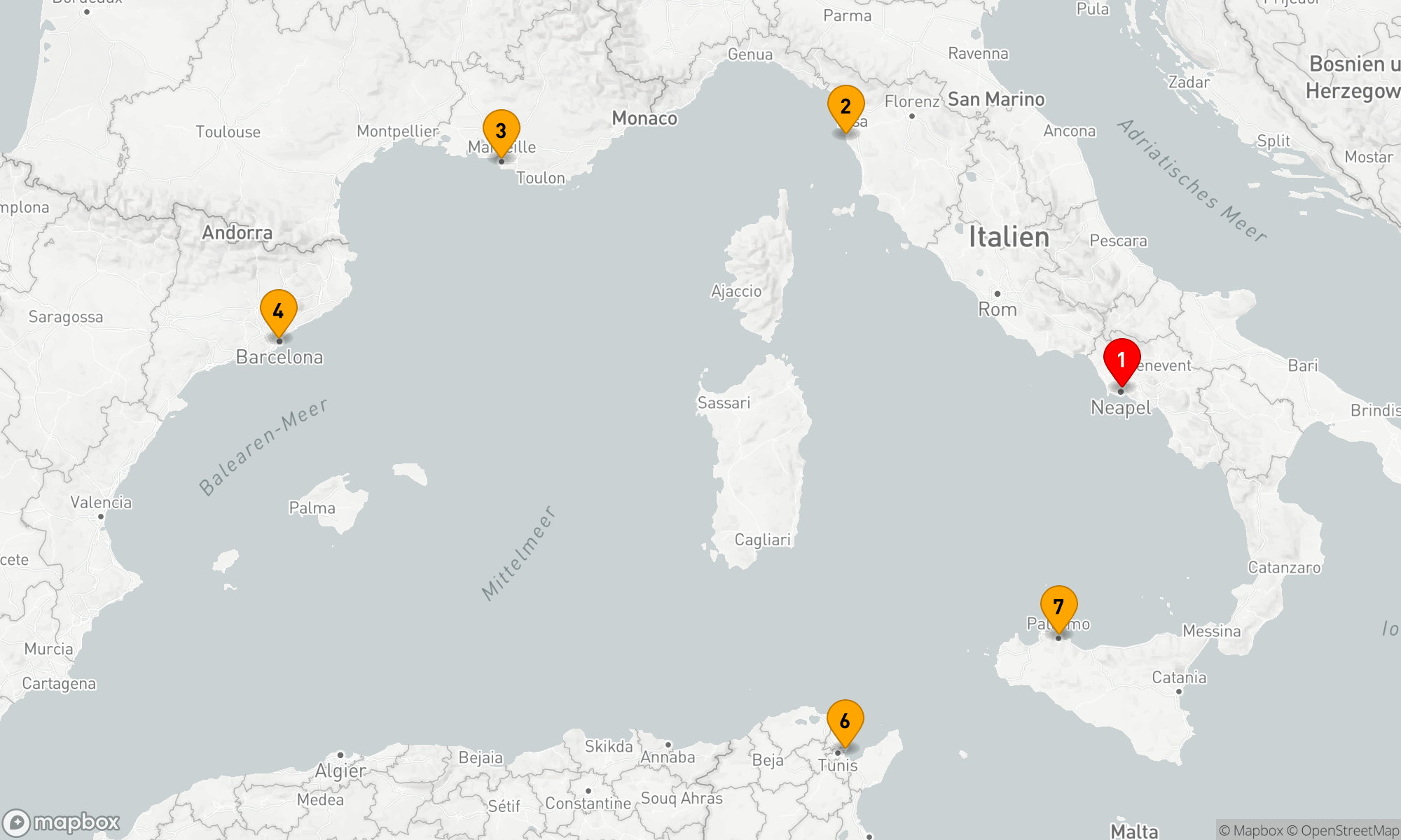 Route 7 Nächte - Mediterrane Entdeckungsreise