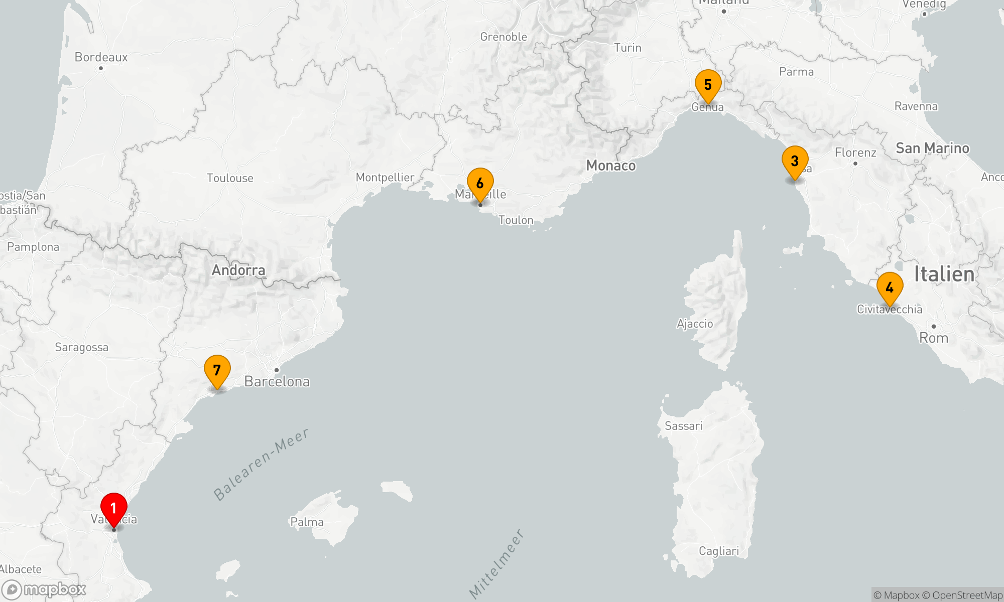 Route 7 Nächte - Mediterrane Entdeckungsreise