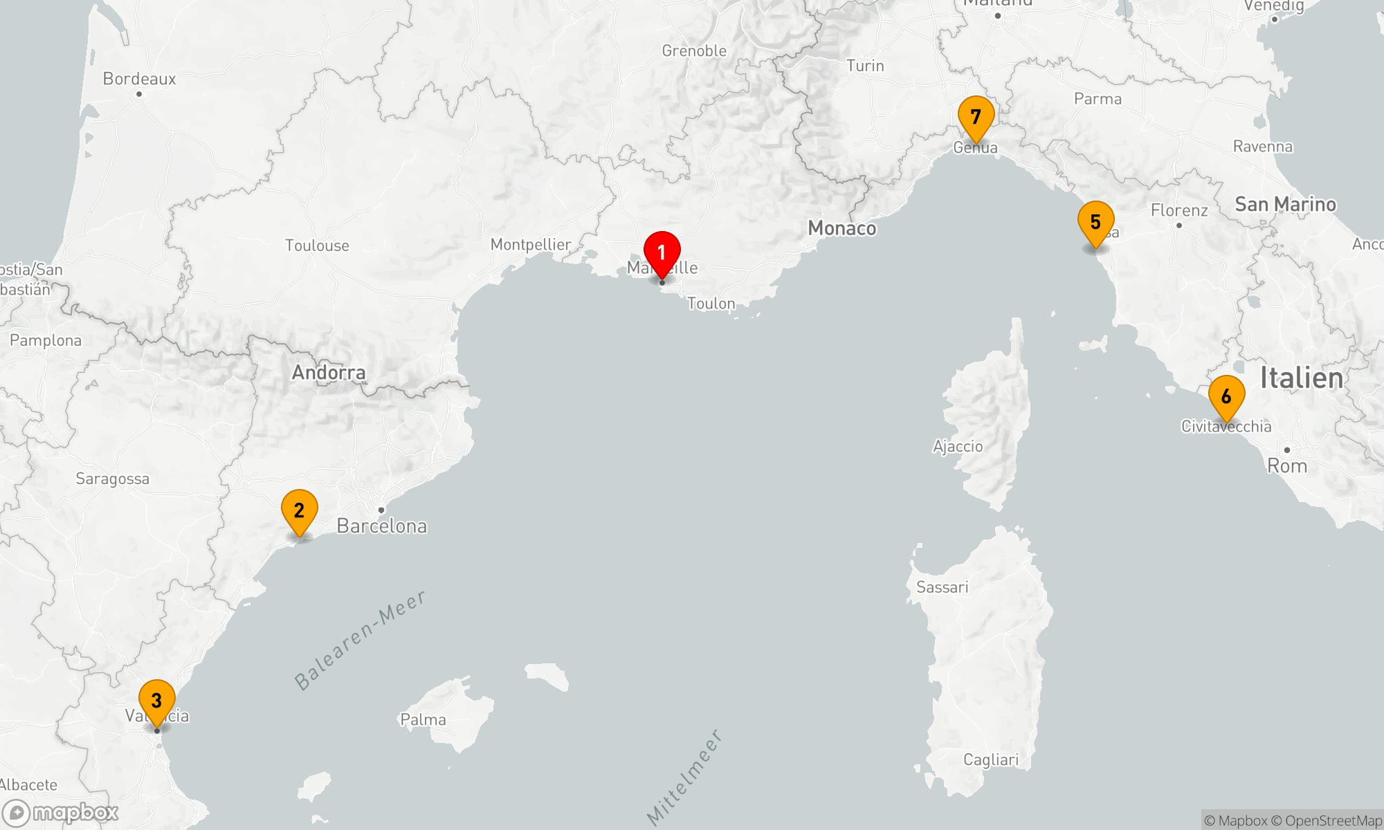 Route 7 Nächte - Mediterranes Mosaik