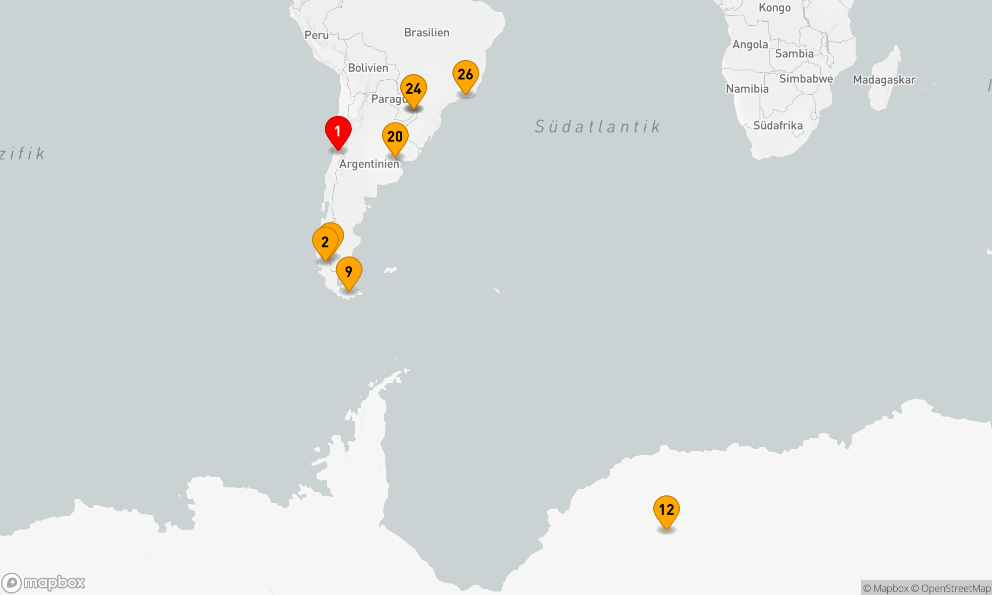 Route 28 Nächte - Ultimative Reise: Patagonien,  Argentinien,  Brasilien & Antarktis - Kreuzfahrt & Landreise