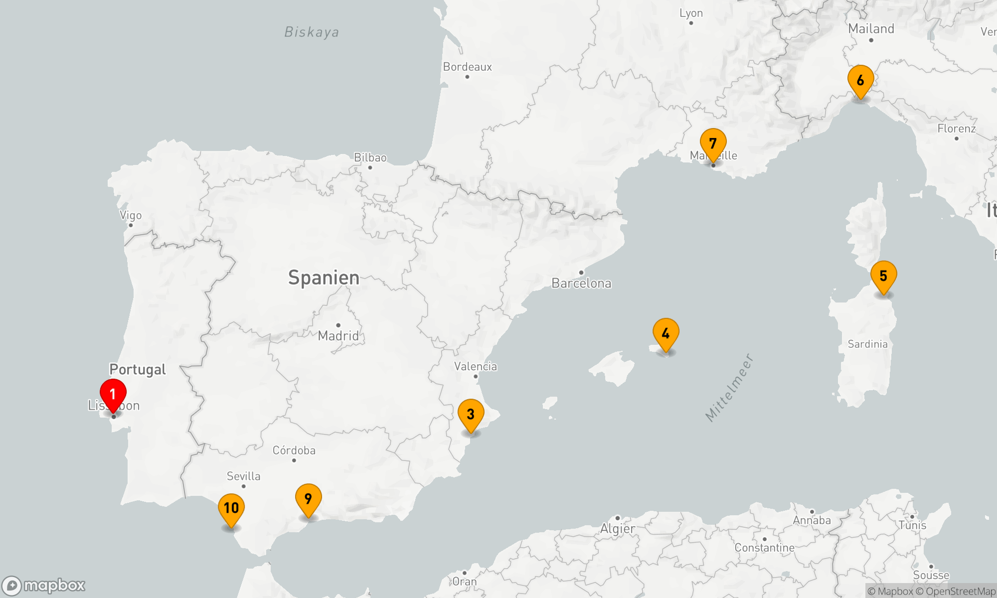 Route 10 Nächte - Zauberhafte Küsten und Kulturen