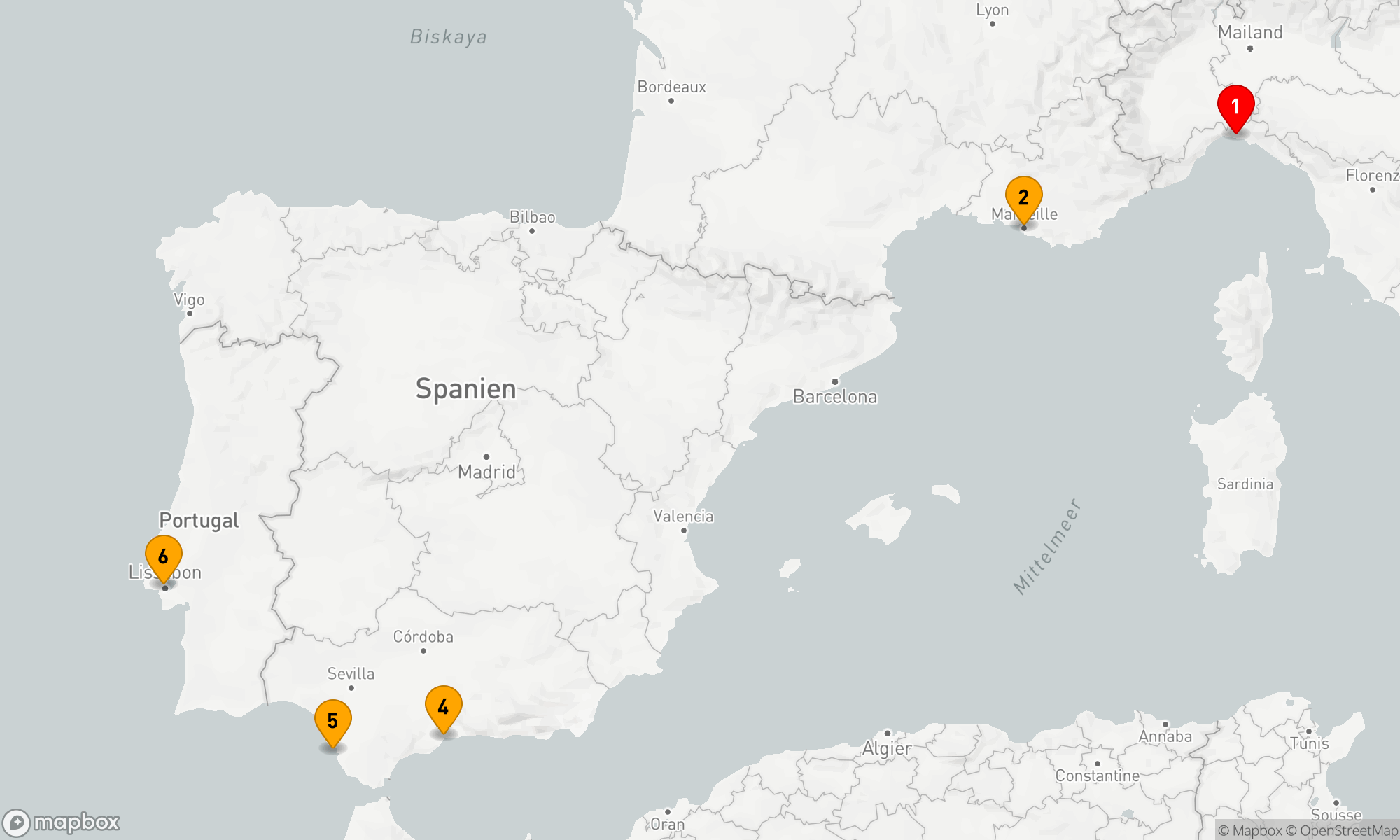 Route 5 Nächte - Mediterrane Entdeckungsreise
