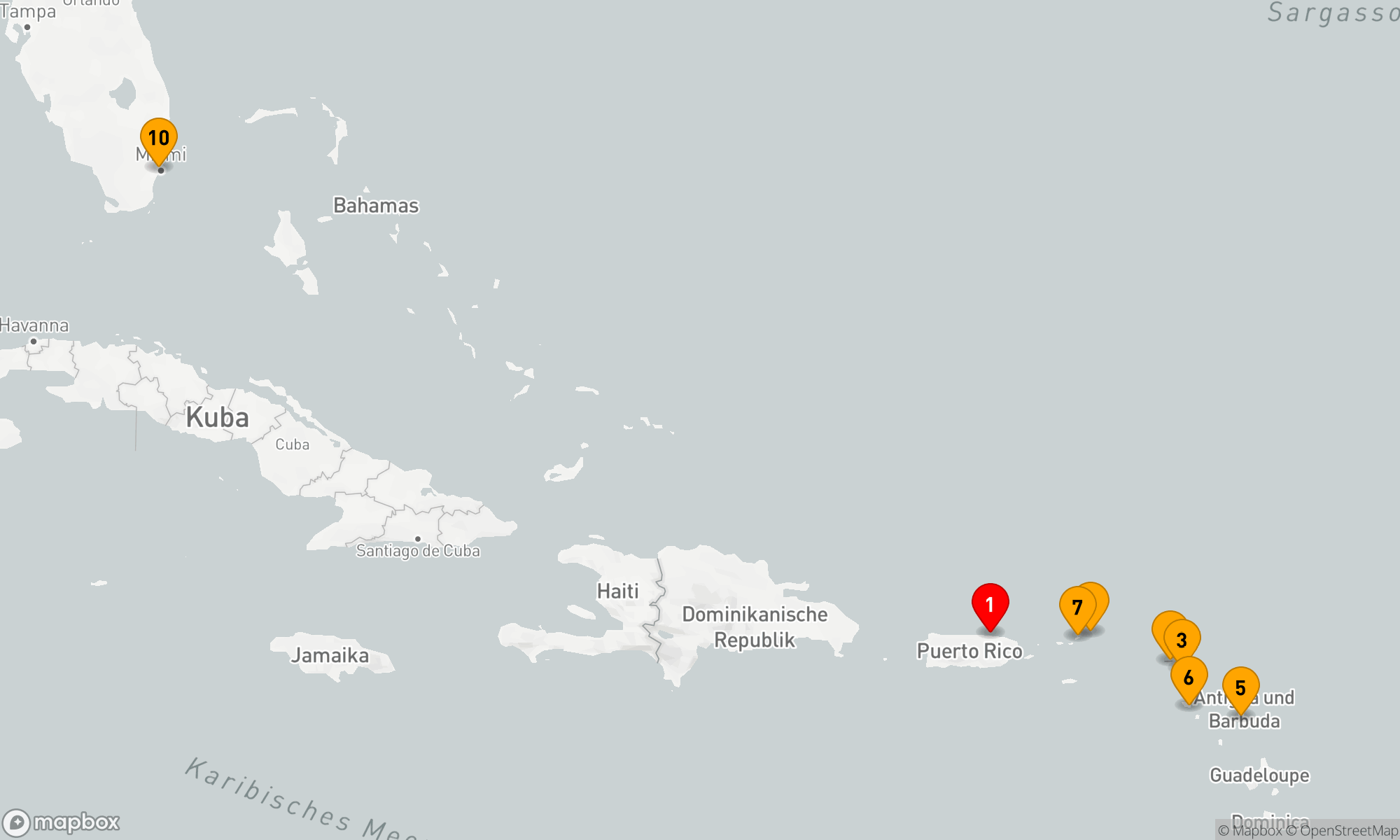 Route 9 Nächte - SÜDLICHE KARIBIK KREUZFAHRT: ST.BARTS,  ANTIGUA & TORTOLA