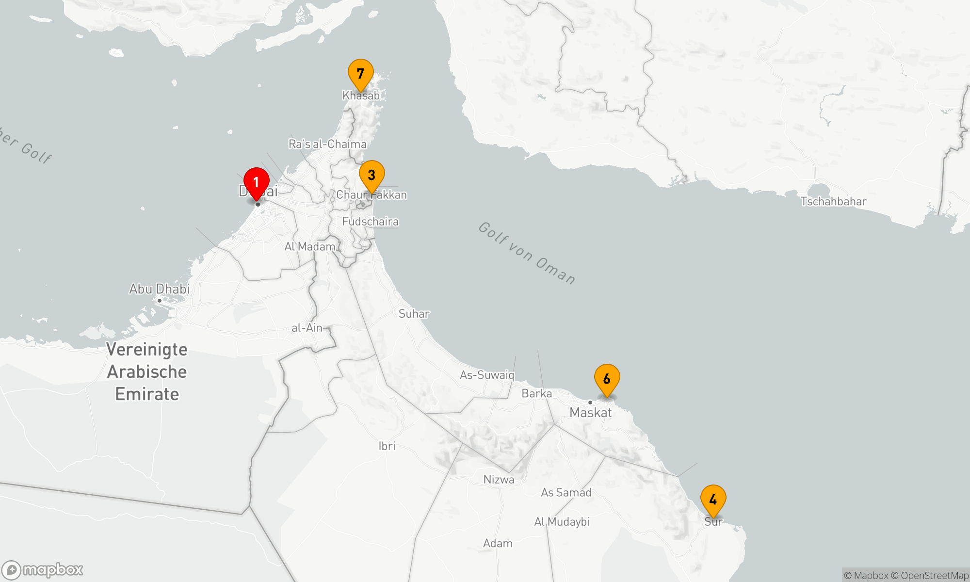 Route 7 Nächte - Arabische Küstenschätze Abenteuer