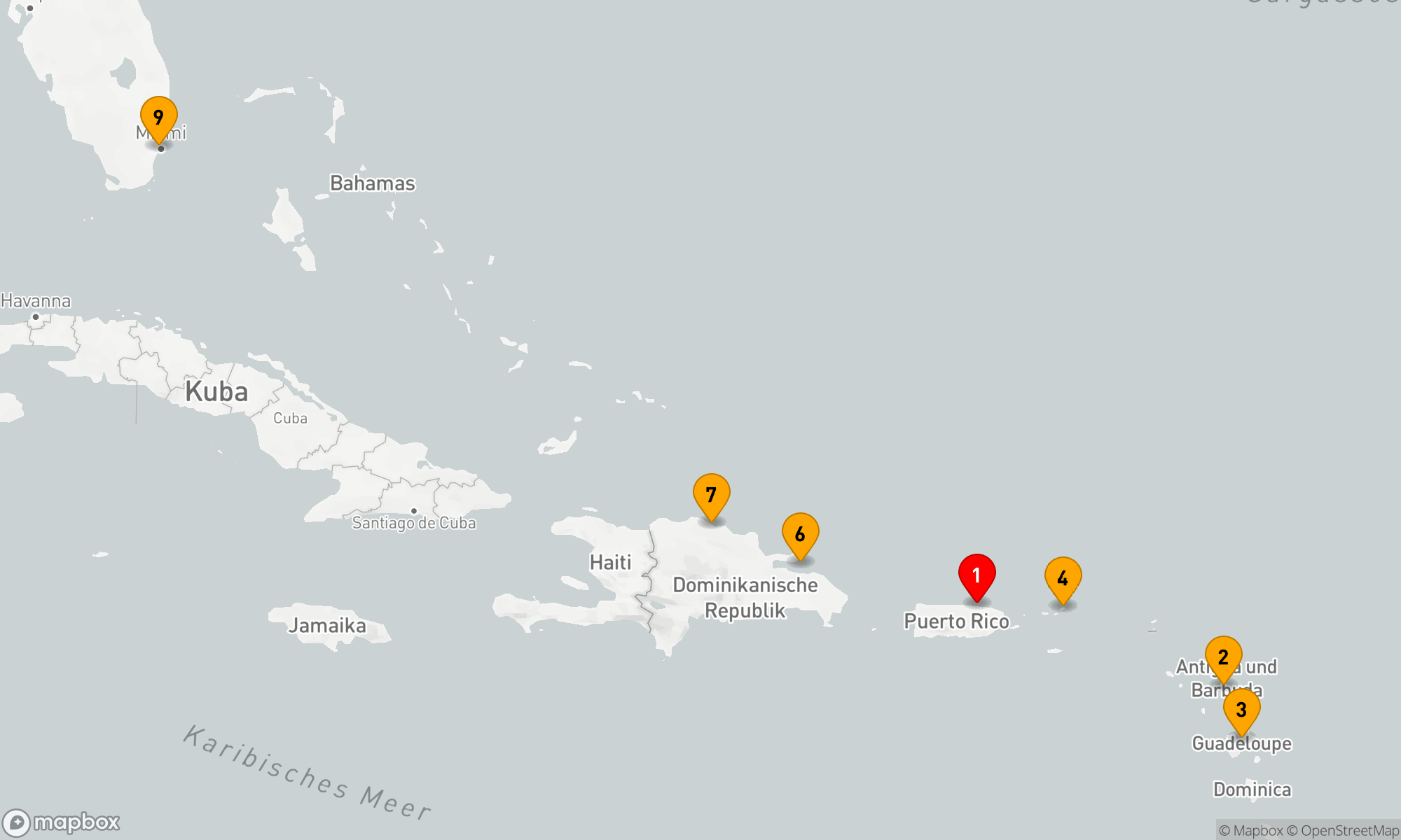 Route 8 Nächte - Karibische Entdeckungsreise von Insel zu Insel
