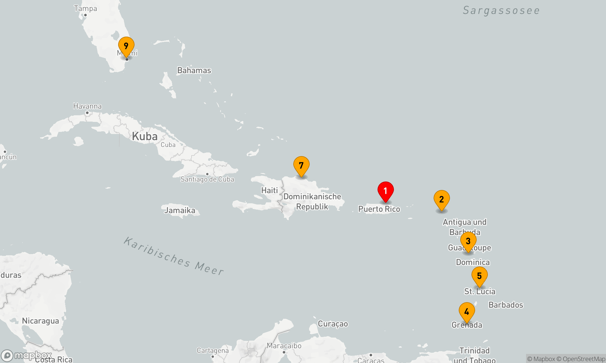 Route 8 Nächte - Karibische Schätze und Sonnenparadiese