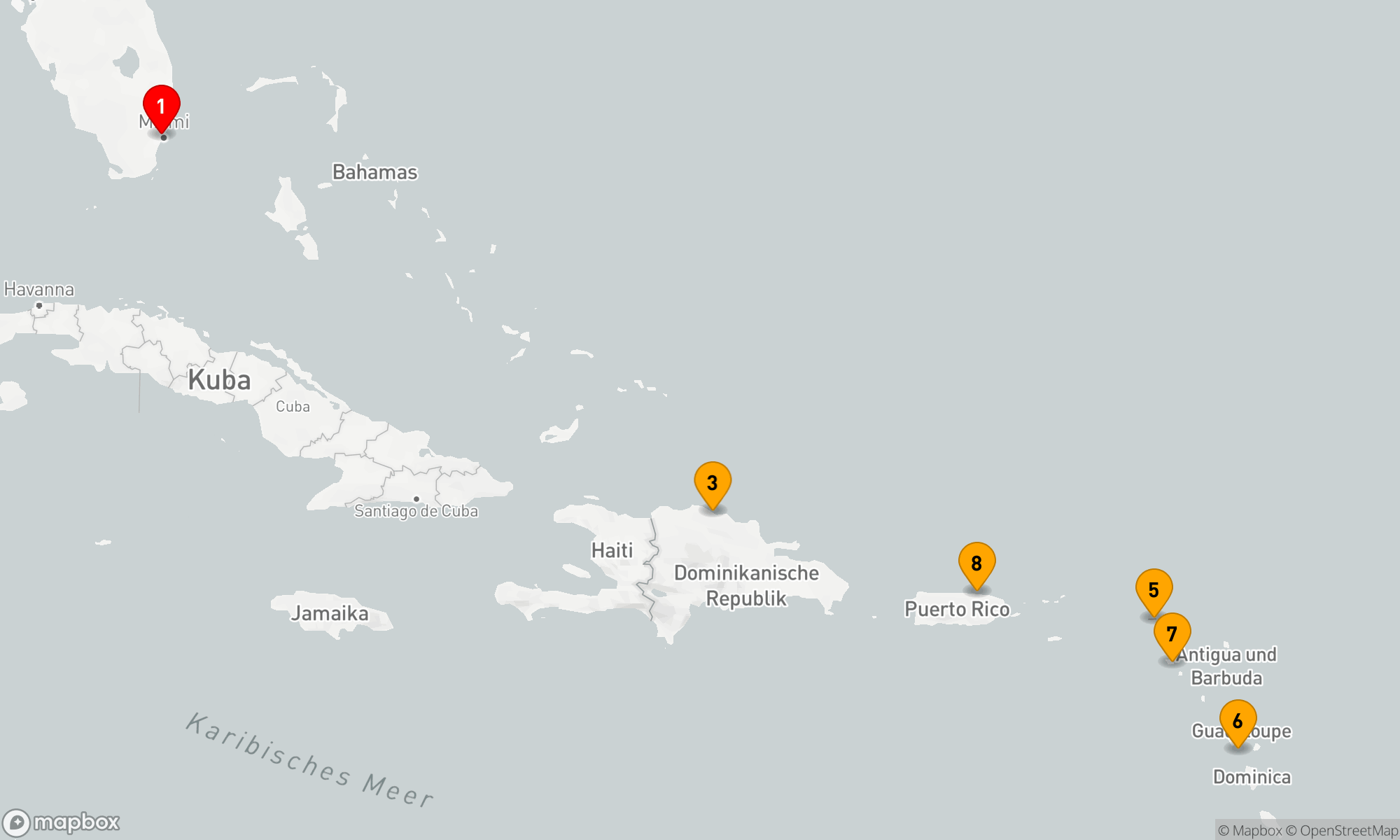 Route 7 Nächte - Karibische Entdeckungsreise