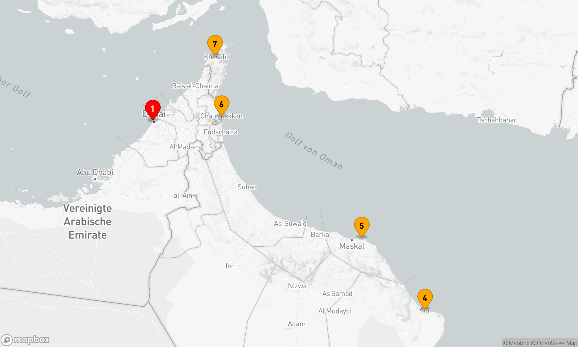 Route 7 Nächte - Arabische Wunderwelten: Von Dubai bis Muscat.
