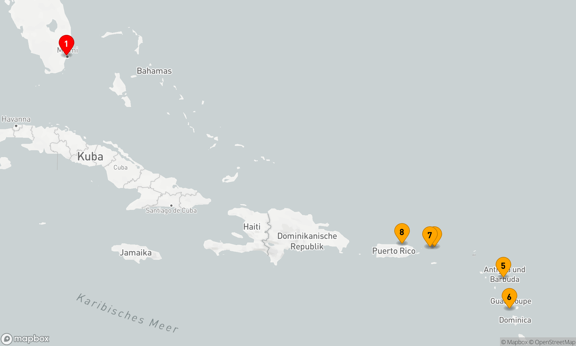 Route 7 Nächte - Karibikzauber: Inselträume und Meeresschätze
