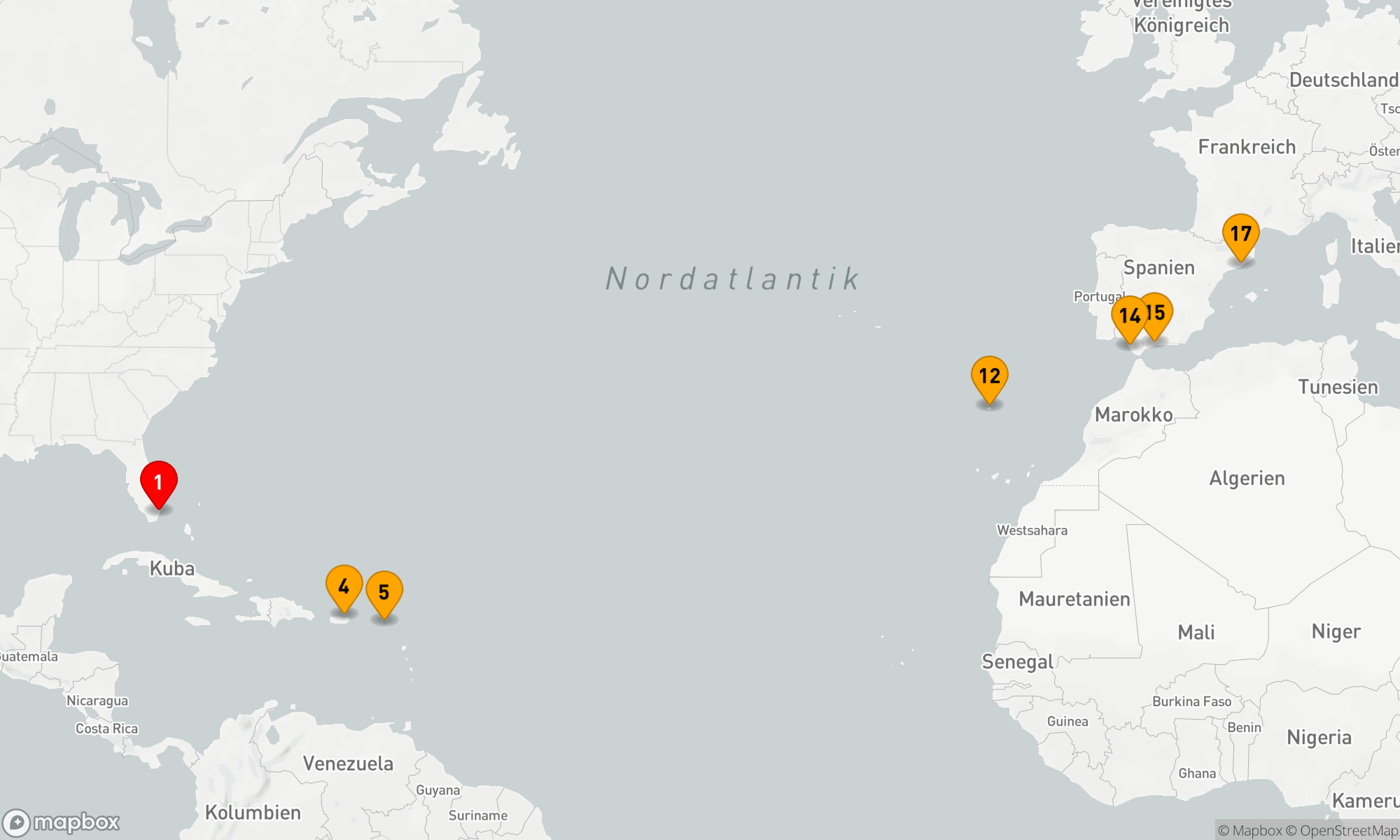 Route 16 Nächte - Atlantische Entdeckungsreise