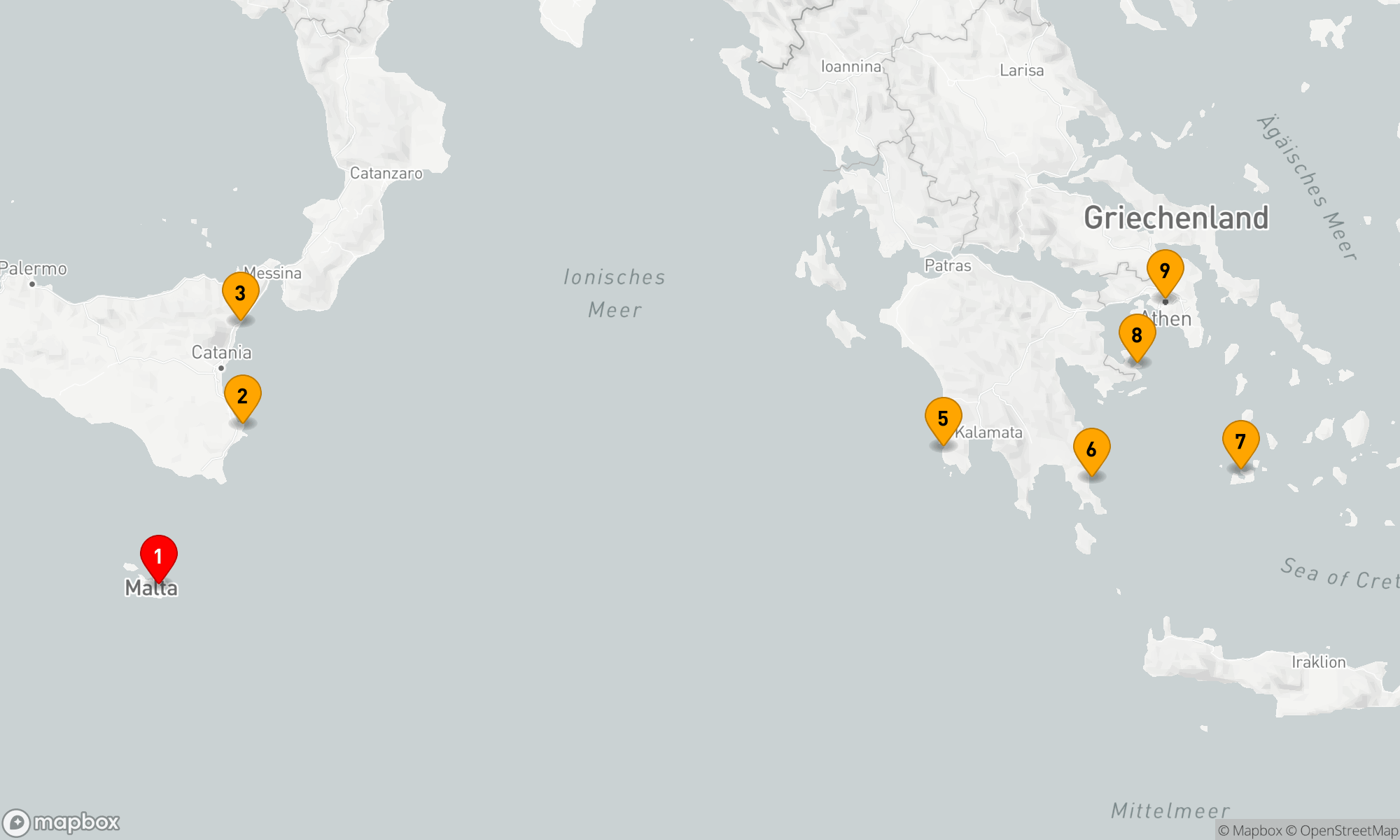 Route 8 Nächte - Mediterrane Schätze und Antike Entdeckungen