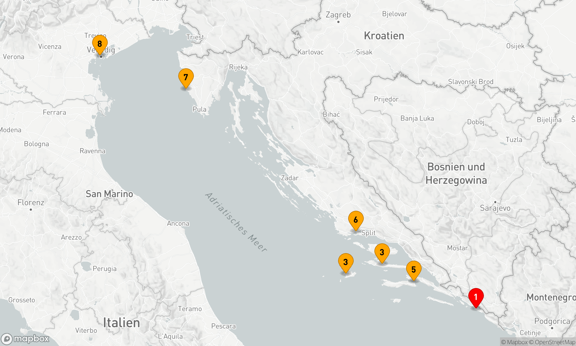 Route 7 Nächte - Adriatisches Inselabenteuer