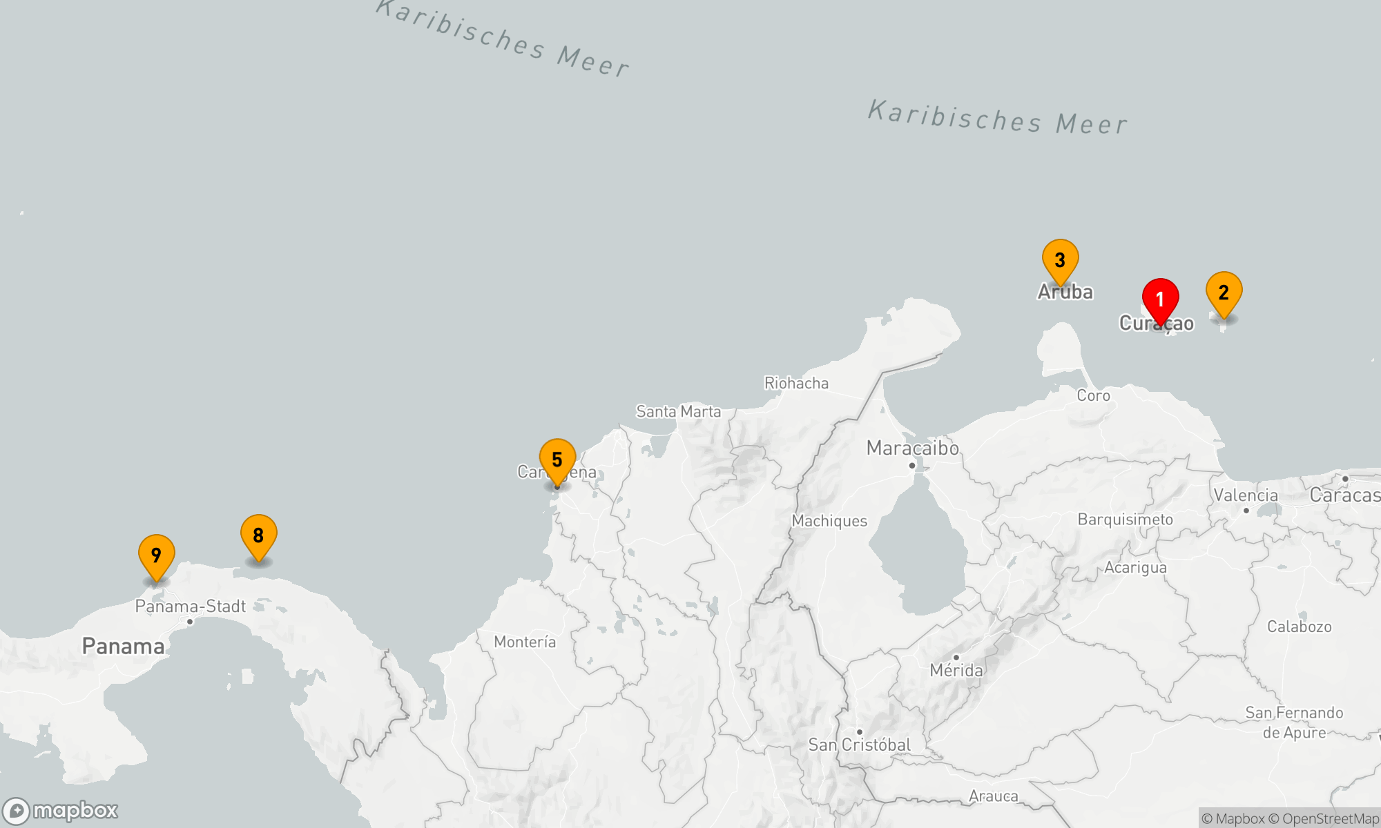 Route 8 Nächte - Karibische Entdeckungsreise: Von Curaçao nach Panama