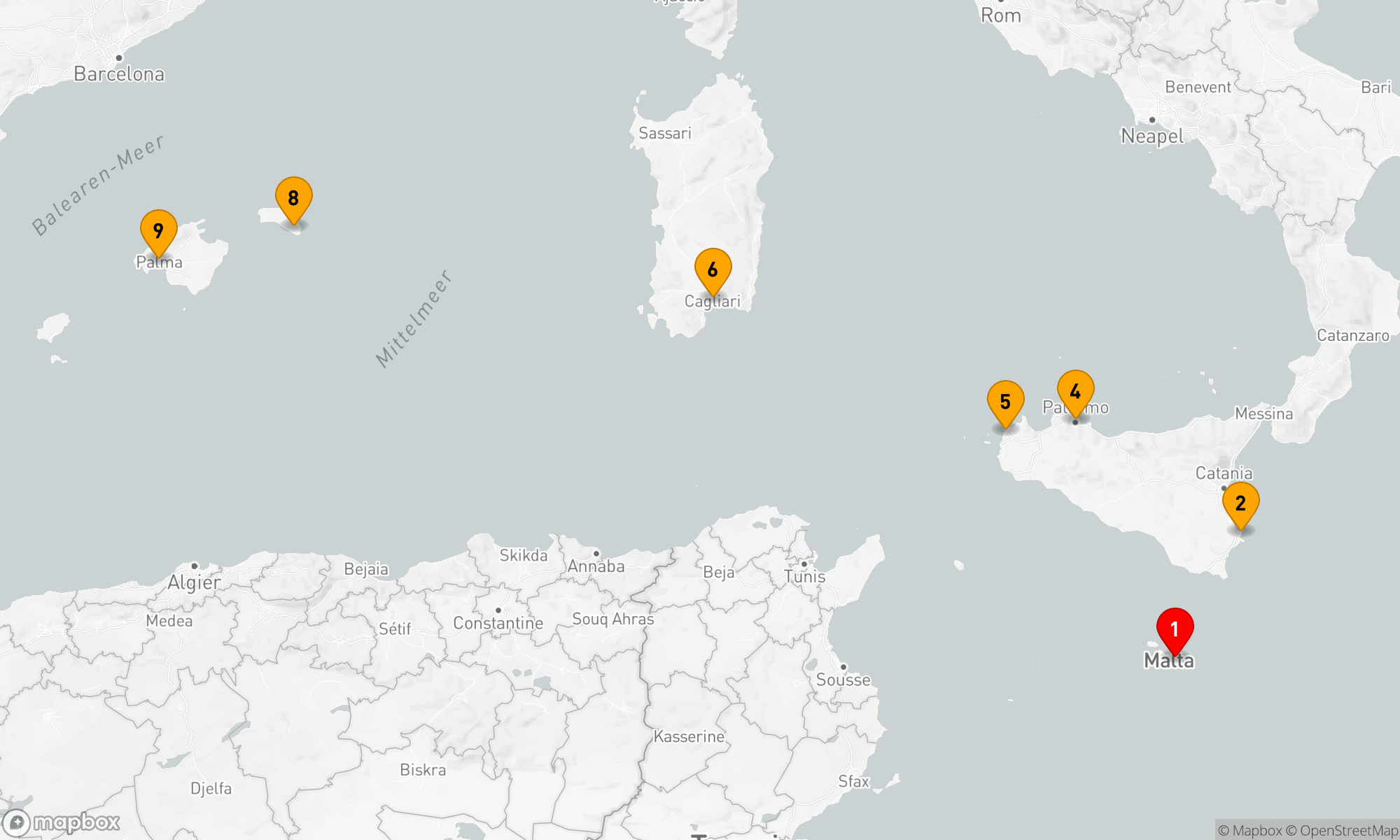 Route 8 Nächte - Mediterrane Entdeckungsreise