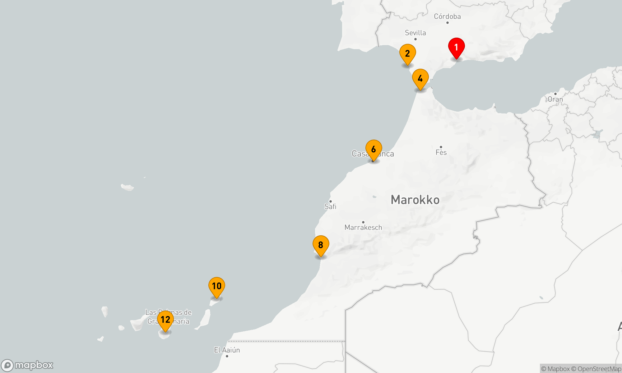 Route 11 Nächte - Von Andalusien zu den Kanaren: Kulturen der Küste und Inselträume