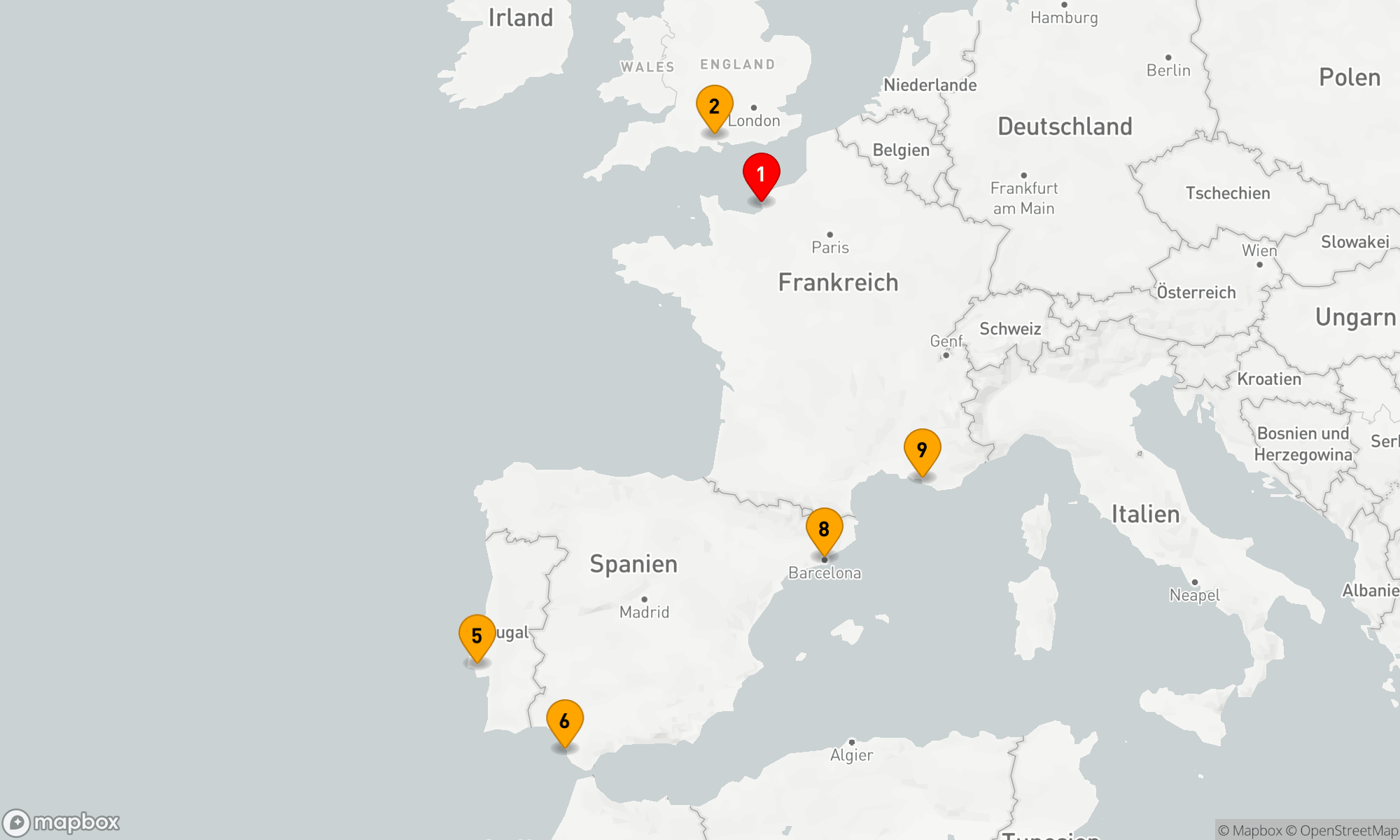 Route 8 Nächte - Von Küste zu Küste: Europäische Metropolen und magische Momente