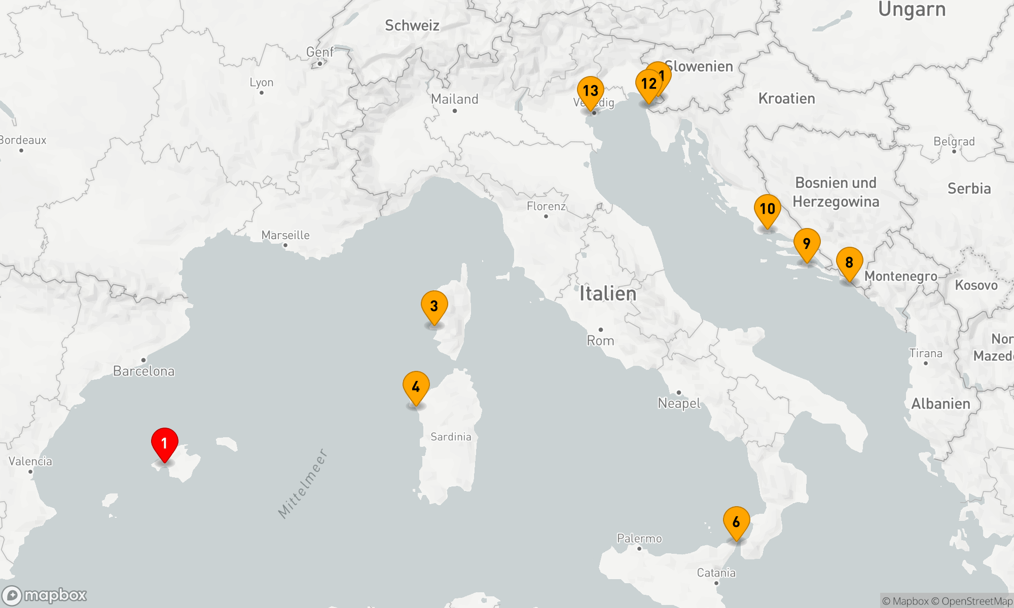 Route 12 Nächte - Inselzauber und das Azurblau der Adria (EUR2621)