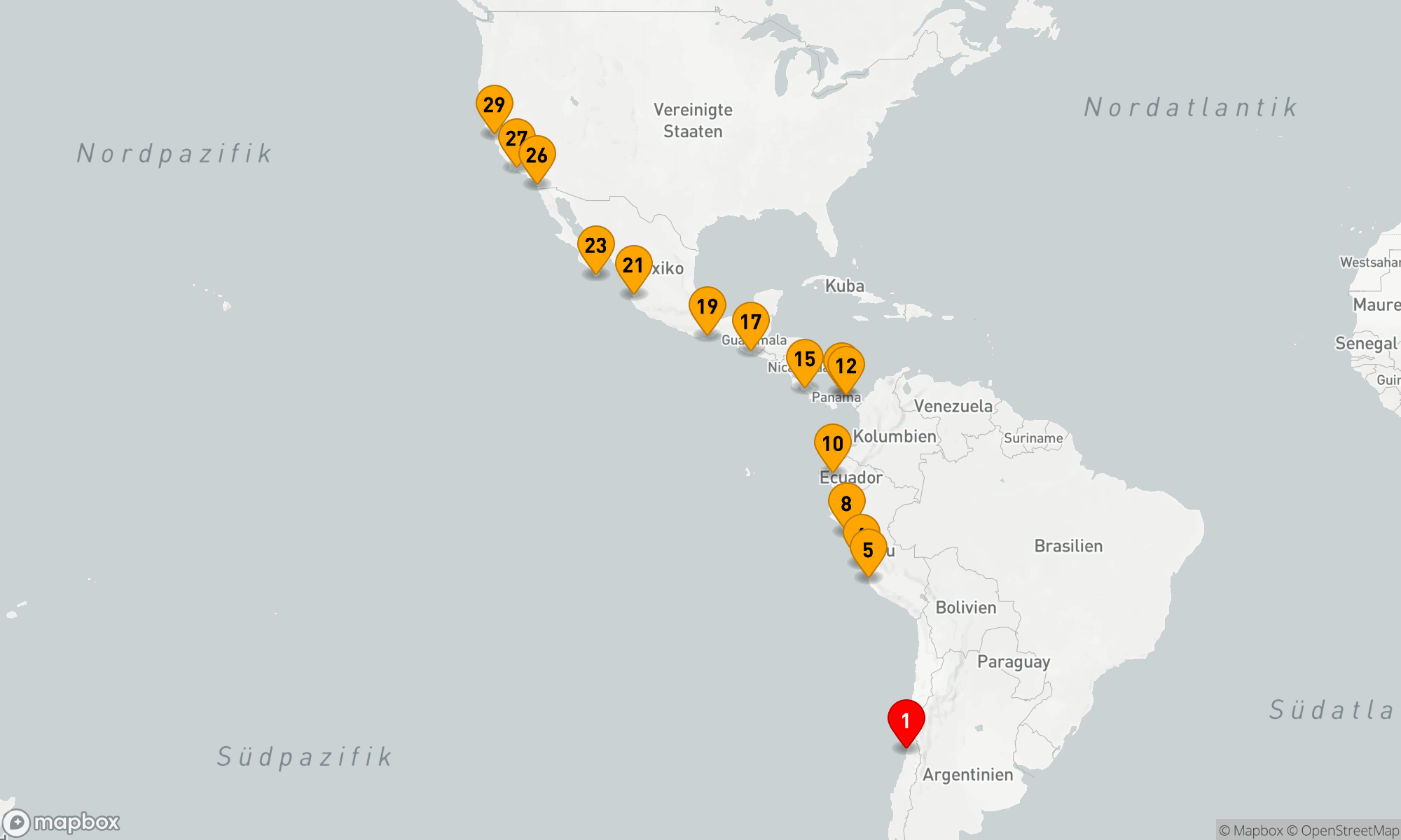 Route 29 Nächte - Die vielfältige Westküste des amerikanischen Kontinents (EUR2703)