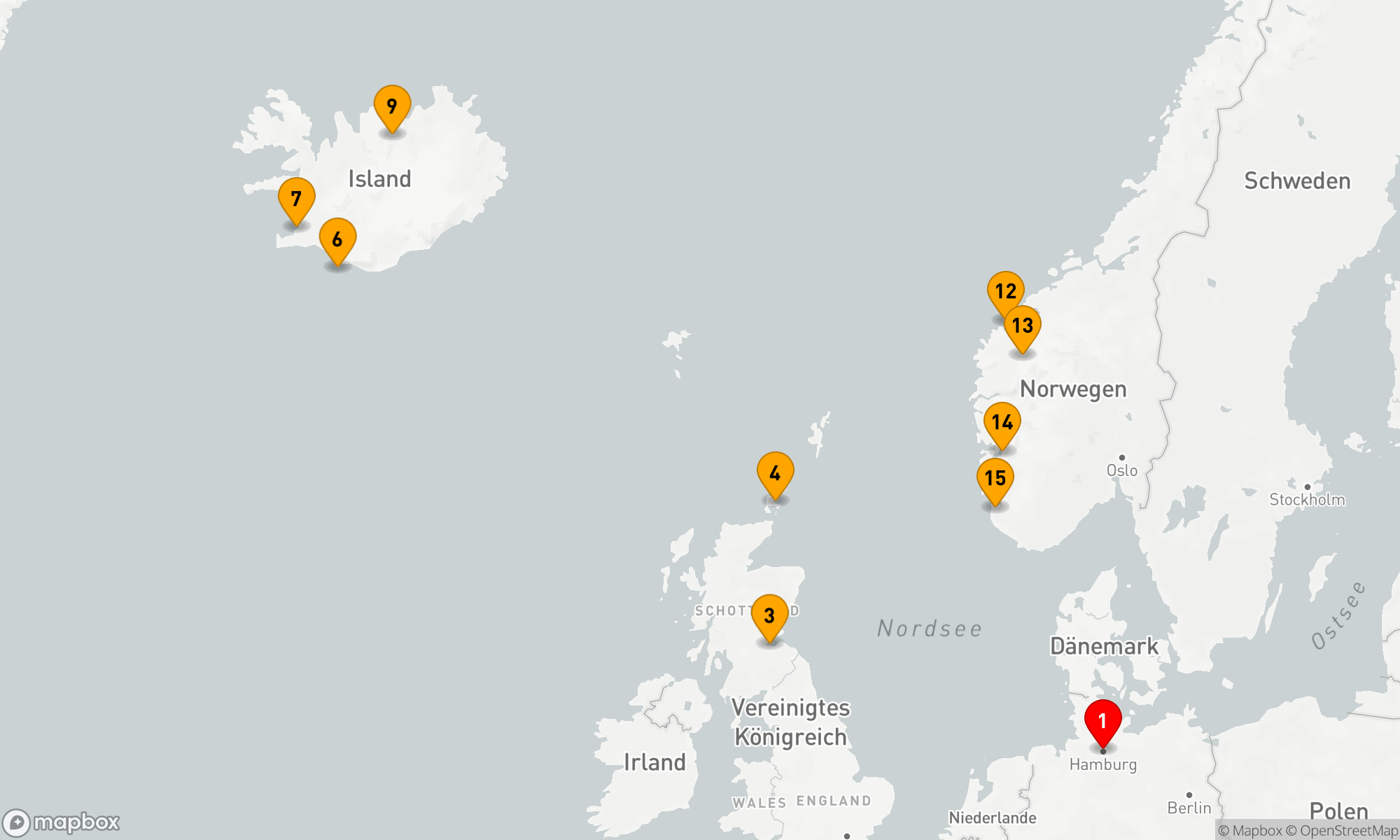 Route 16 Nächte - Zu den Fjorden und Vulkanen des Nordens (EUR2711)