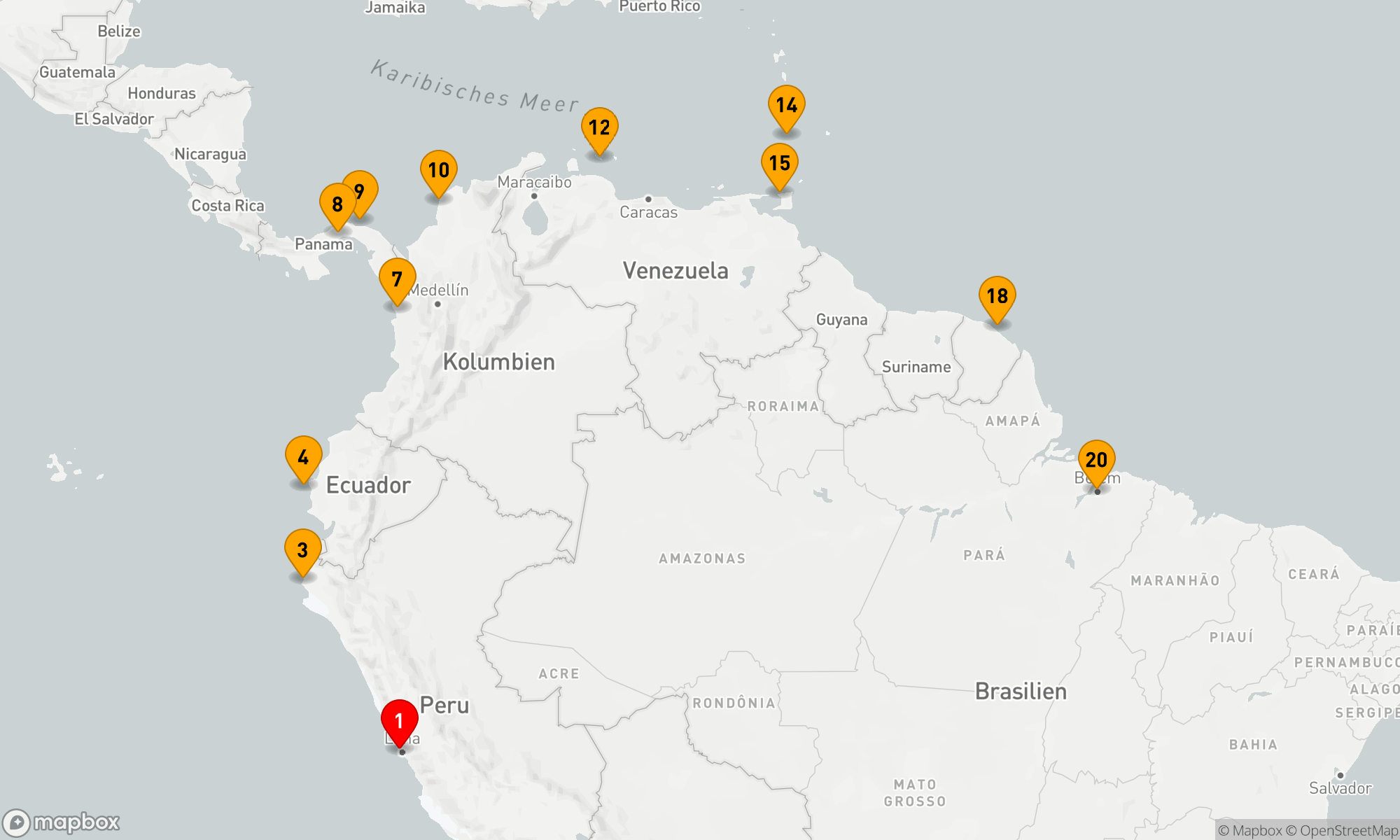 Route 19 Nächte - Expedition Süd- und Mittelamerika mit Panamakanal: Dschungelabenteuer und Karibik-Zauber um den Äquator (INS2705)