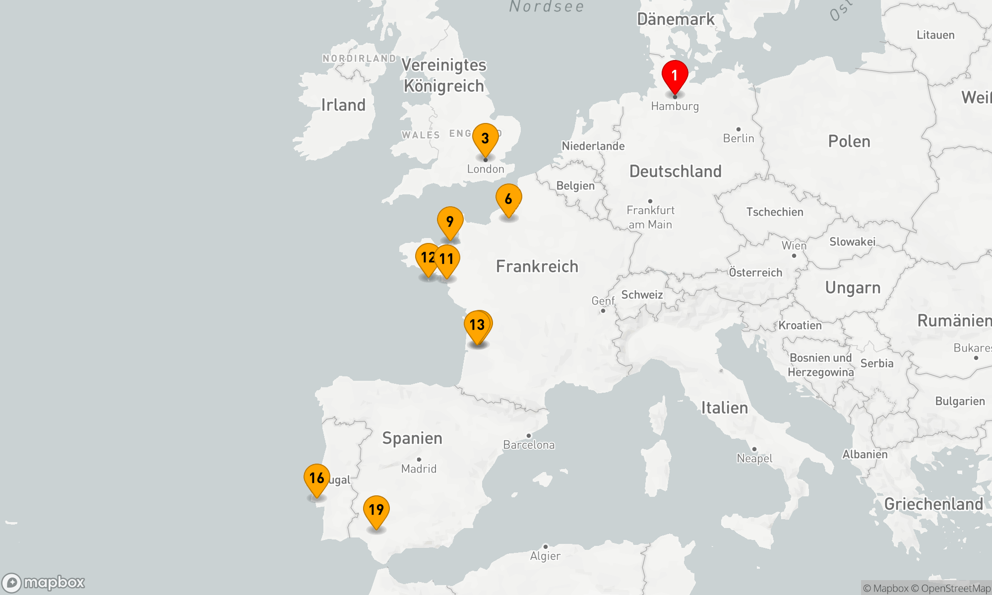 Route 19 Nächte - Europas Flüsse: Sieben Lebensadern der Architekturgeschichte (NAT2707)