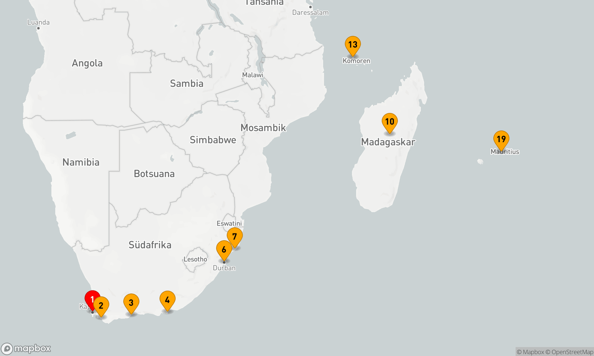 Route 18 Nächte - Expedition Madagaskar und Südafrika: Wildniswunder mal zwei (SPI2623)