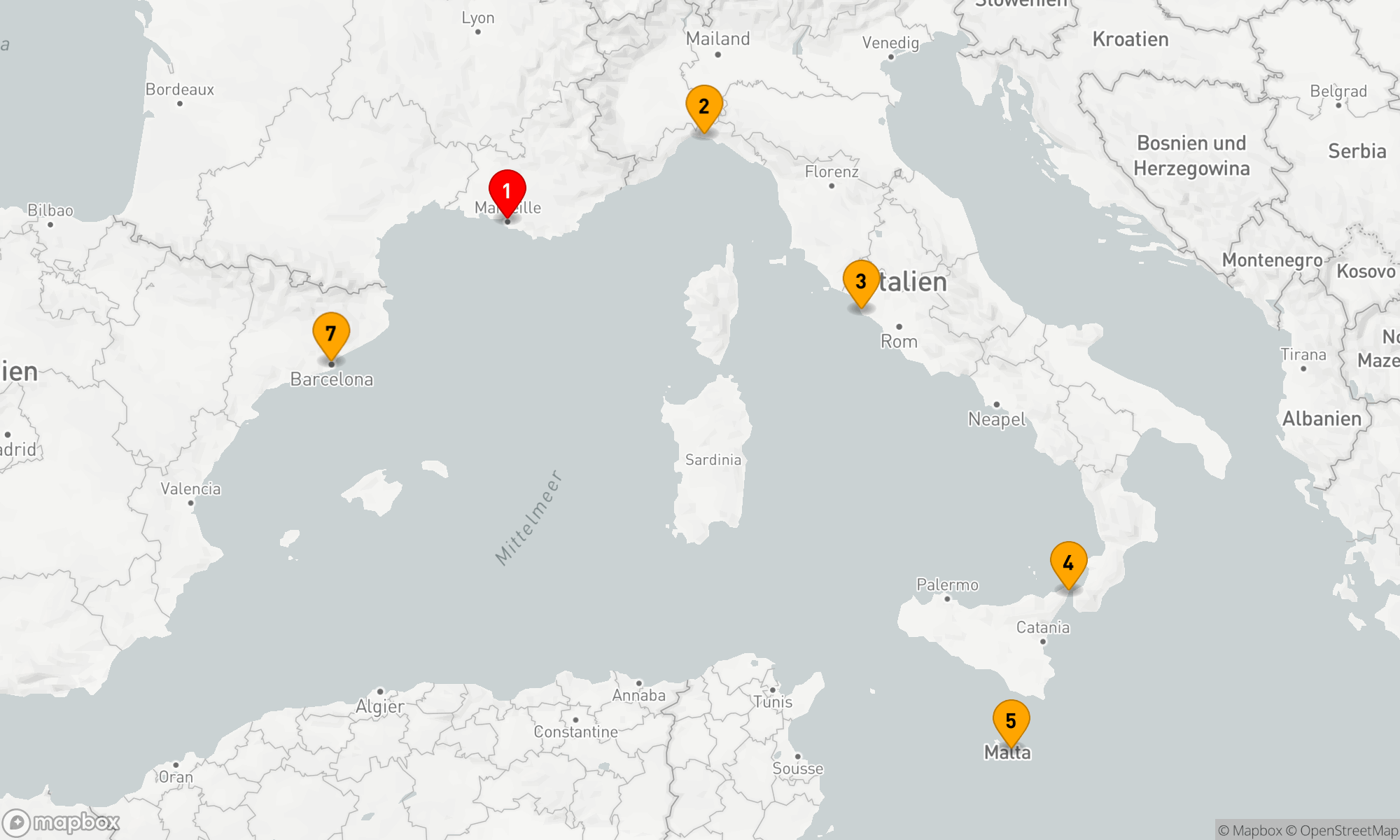 Route 7 Nächte - Mediterrane Entdeckungsreise