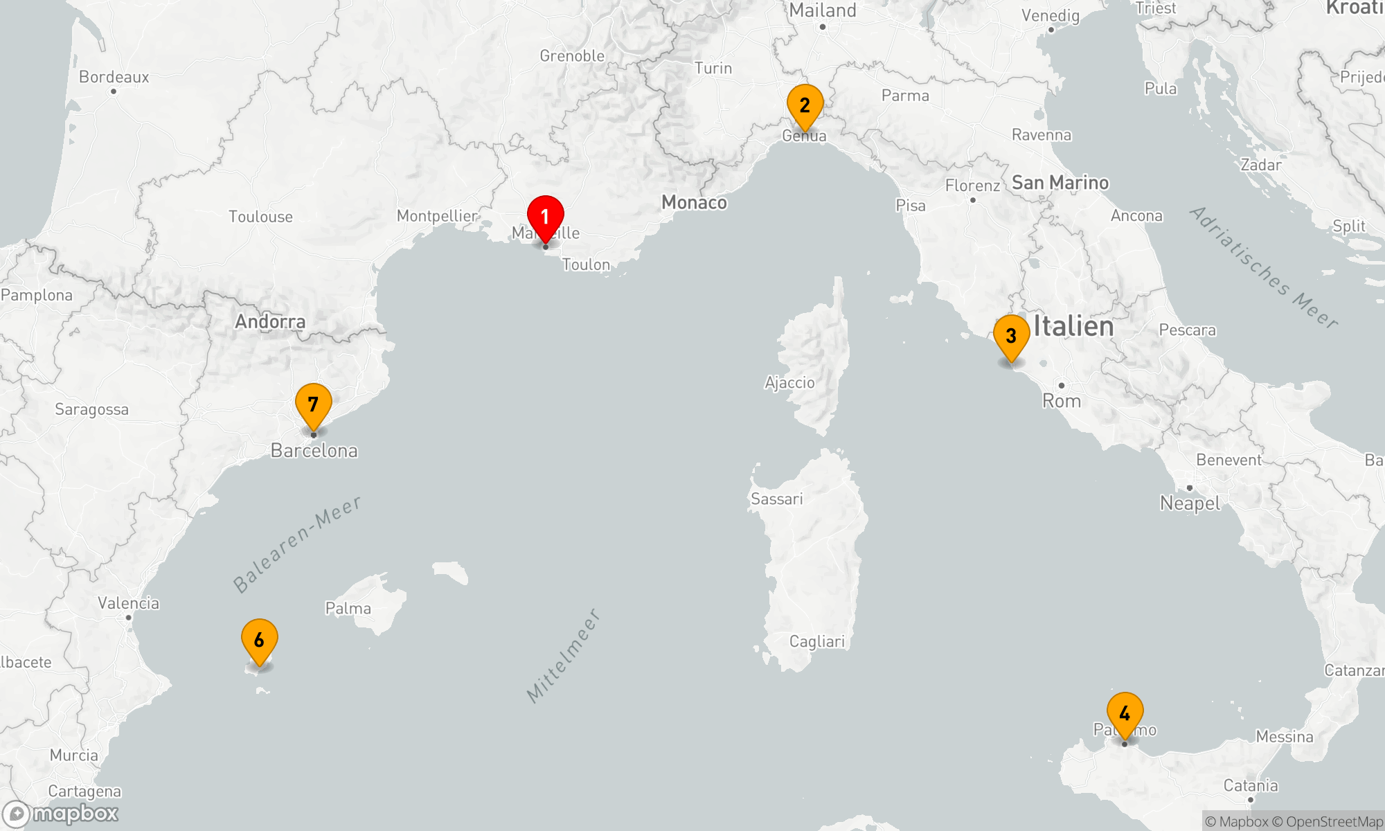 Route 7 Nächte - Mediterrane Entdeckungsreise