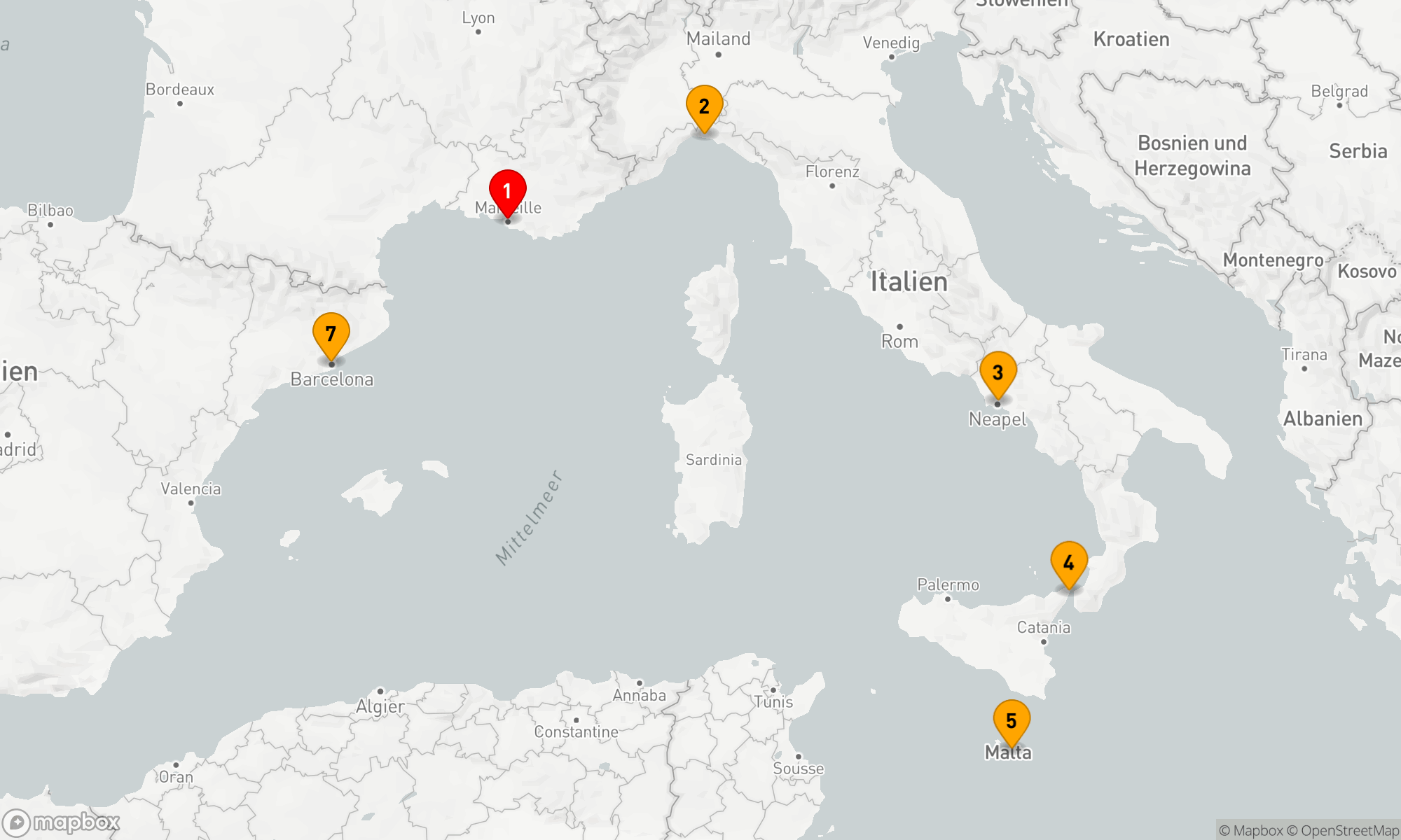 Route 7 Nächte - Mediterrane Entdeckungsreise