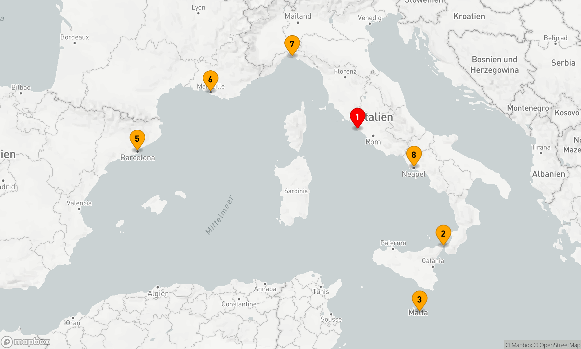 Route 7 Nächte - Mediterrane Entdeckungsreise
