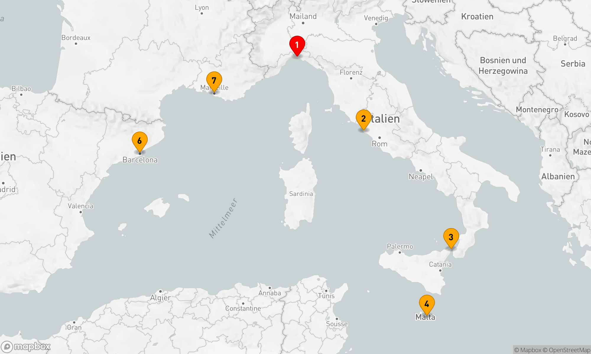 Route 7 Nächte - Mediterrane Entdeckungsreise
