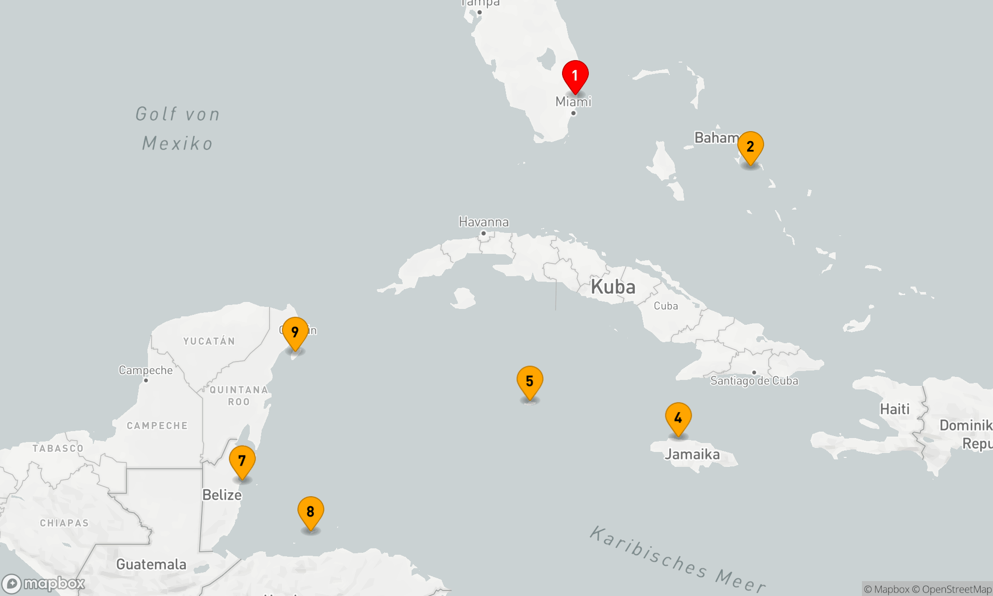 Route 10 Nächte - WESTLICHE KARIBIK: GROSSE ANTILLEN,  BELIZE UND MEXIKO