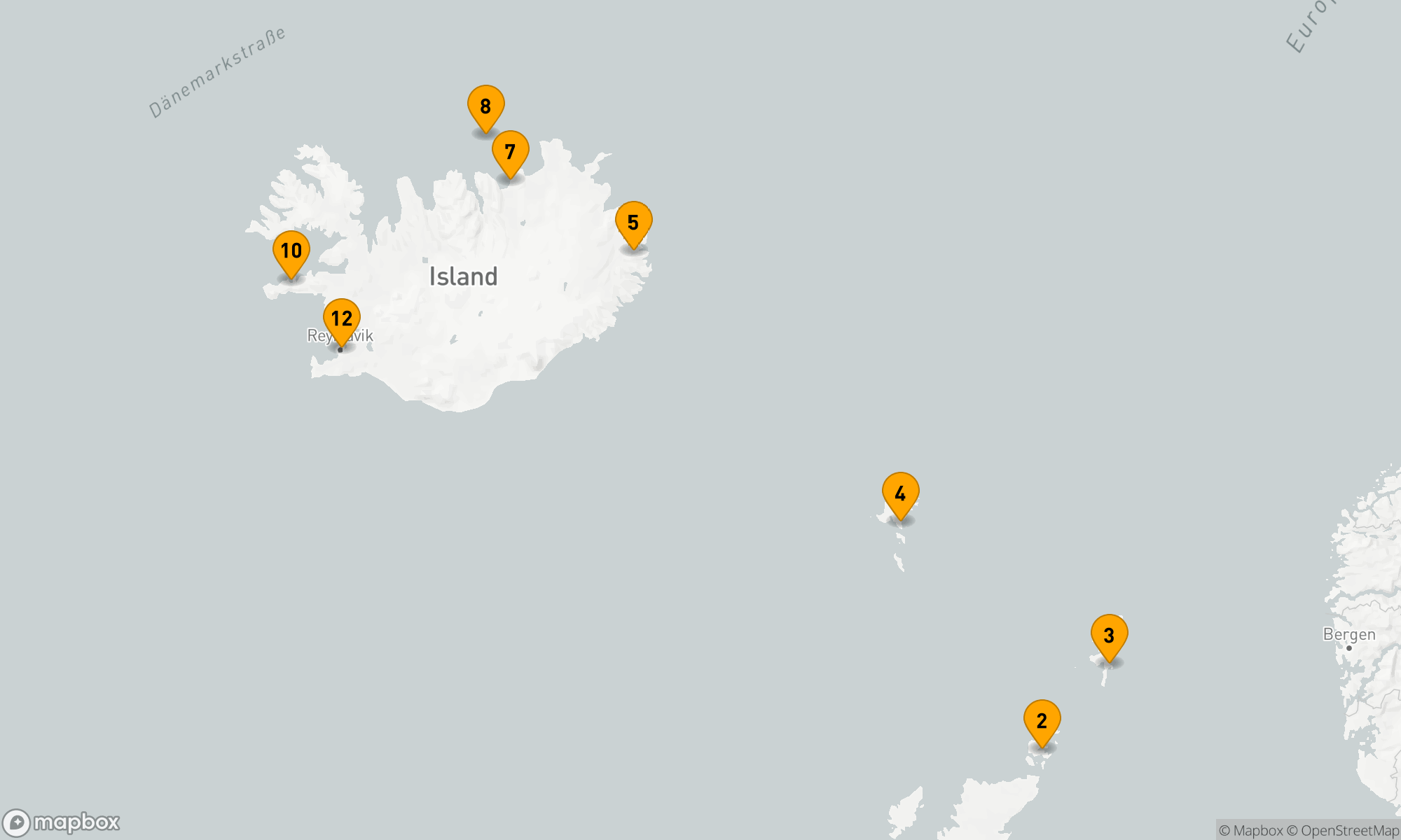 Route 18 Nächte - Ultimatives keltisches Feuer & Eis: Edinburgh nach Reykjavik - Kreuzfahrt & Landreise