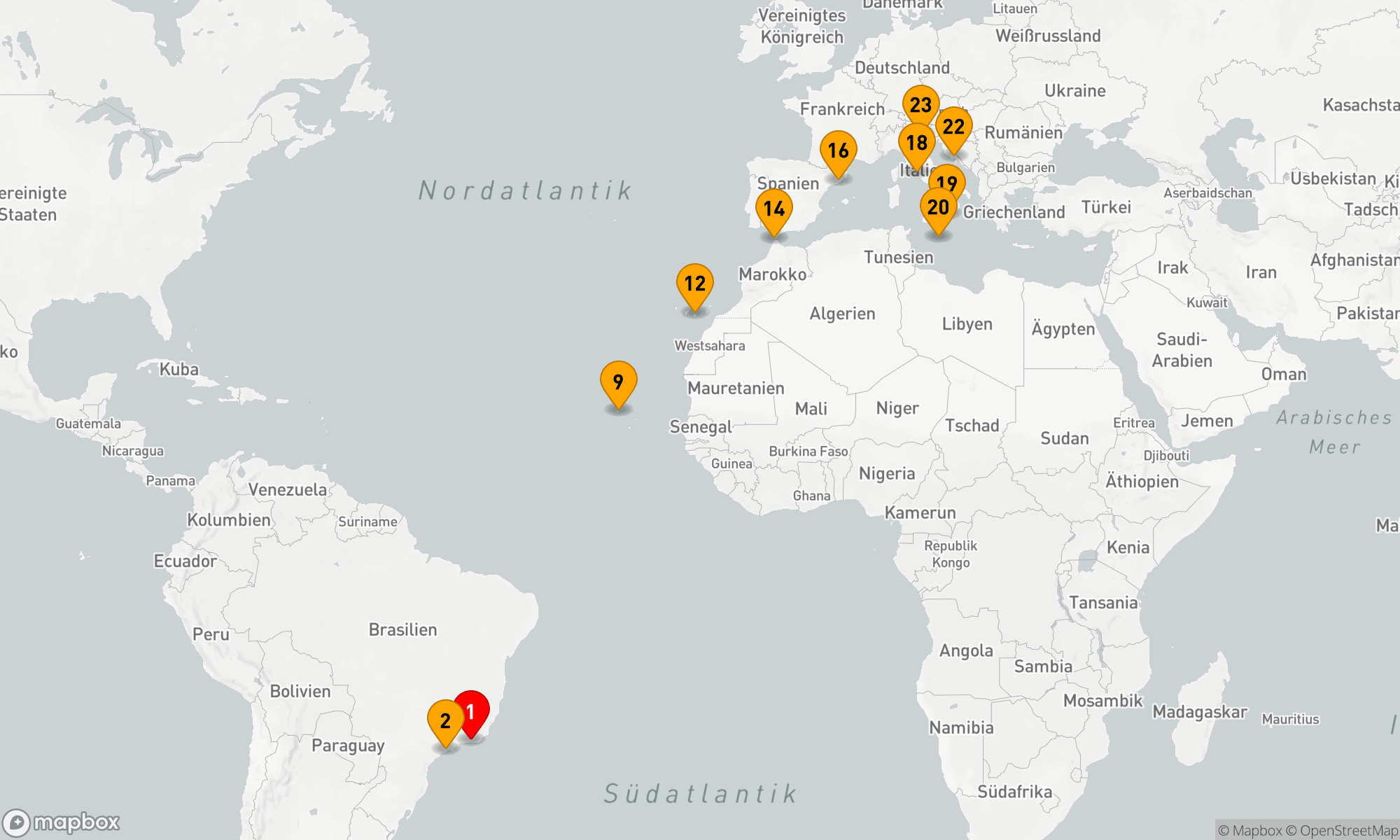 Route 22 Nächte - Von Brasilianischen Küsten zu Mediterranen Schätzen