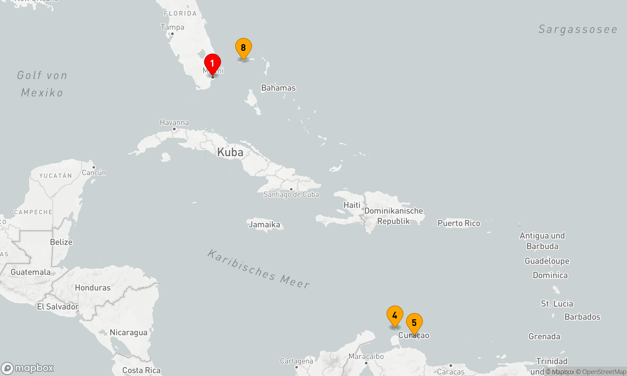 Route 8 Nächte - SÜDLICHE KARIBIK