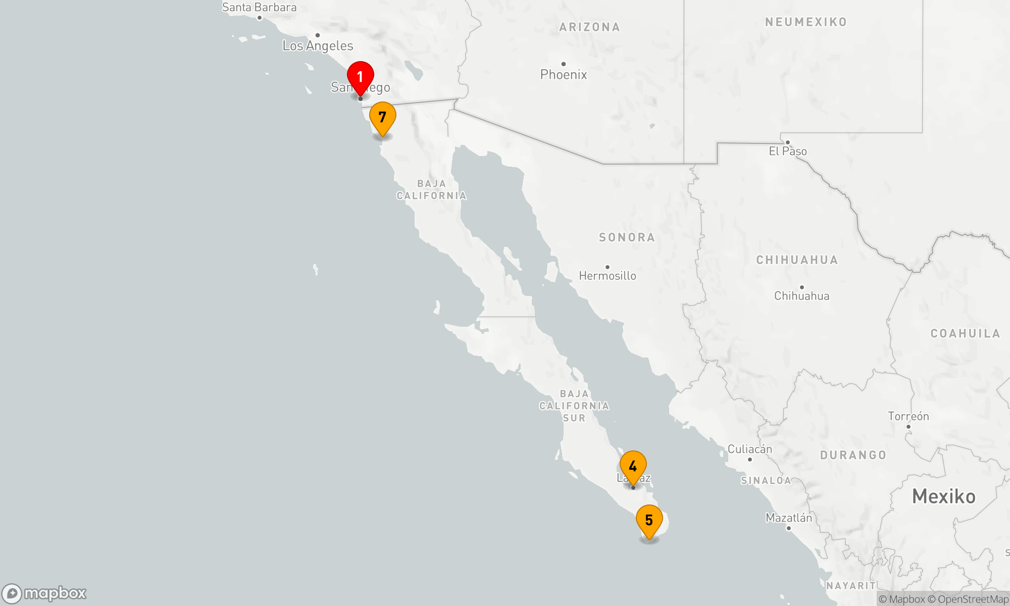 Route 7 Nächte - ENSENADA,  CABO & LA PAZ KREUZFAHRT