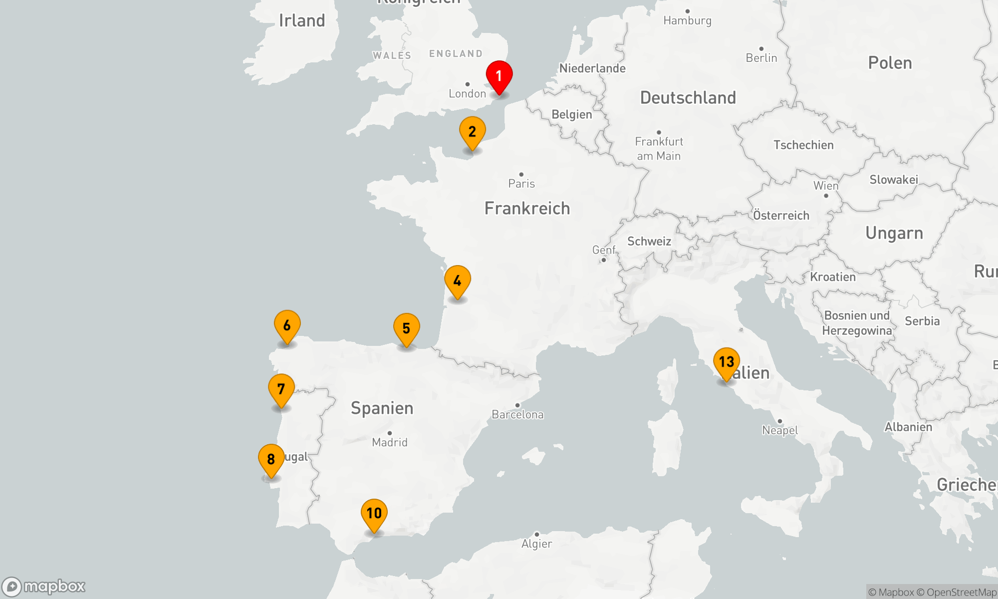 Route 12 Nächte - SPANIEN PORTUGAL & FRANKREICH