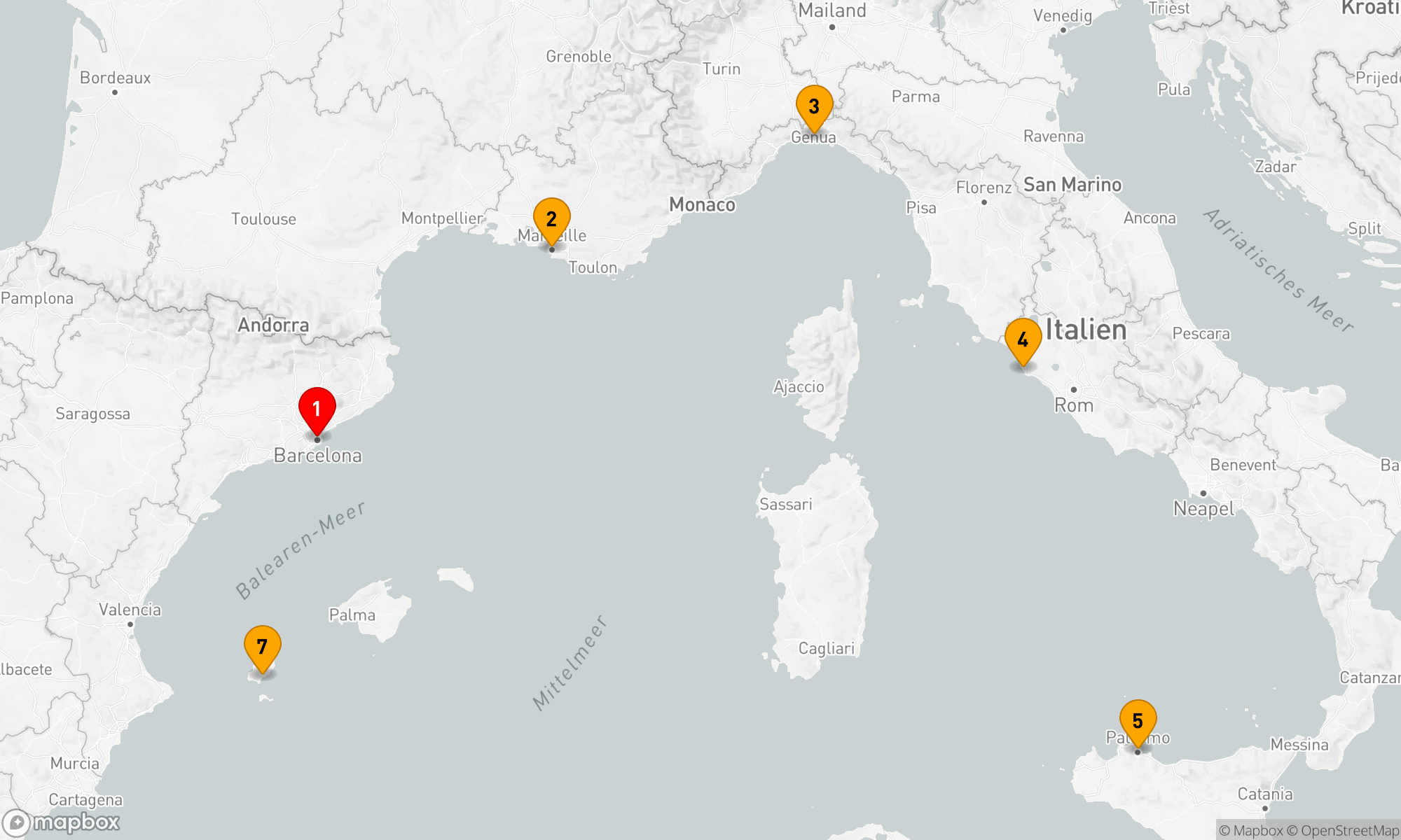 Route 7 Nächte - Mediterrane Entdeckungsreise