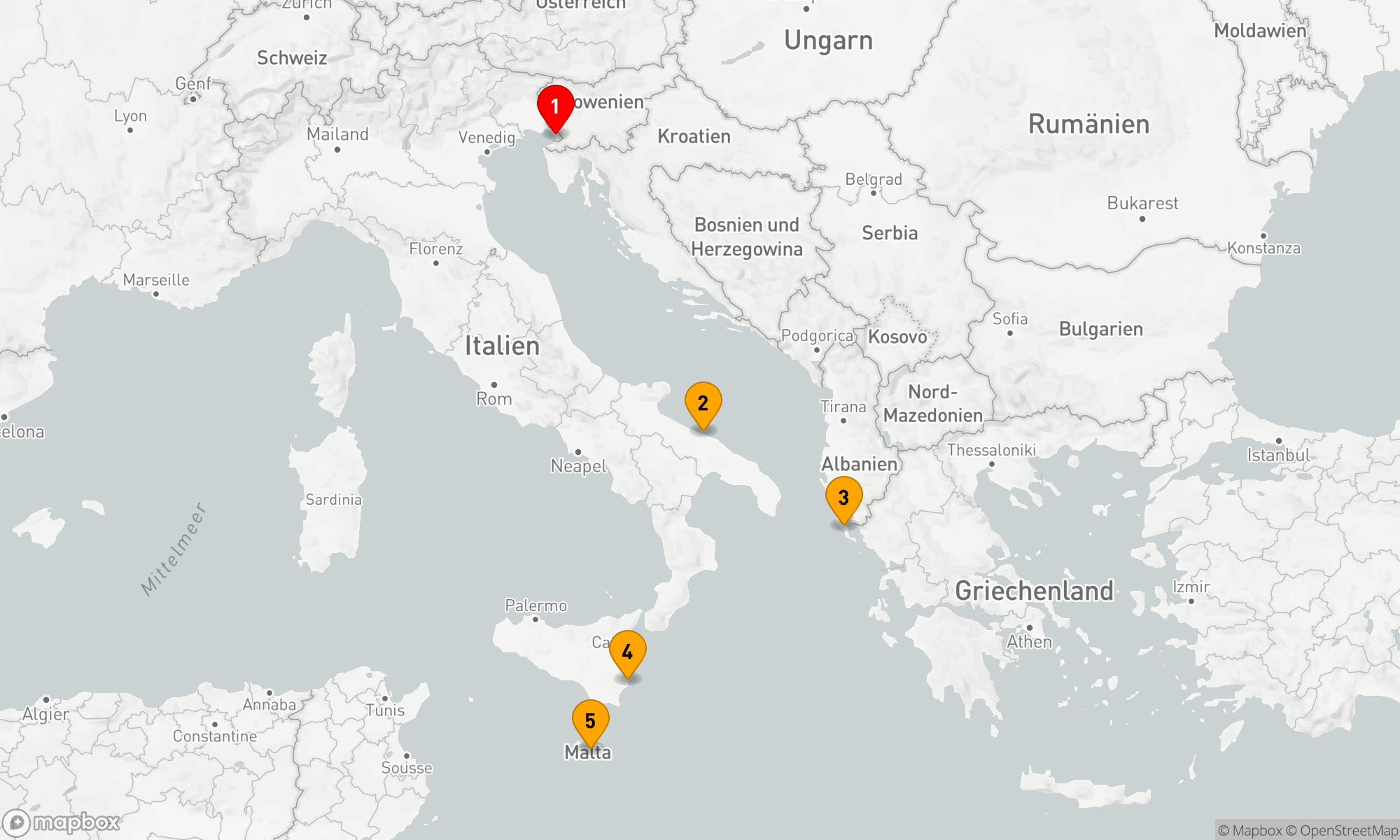 Route 6 Nächte - Adriatisches Inselparadies