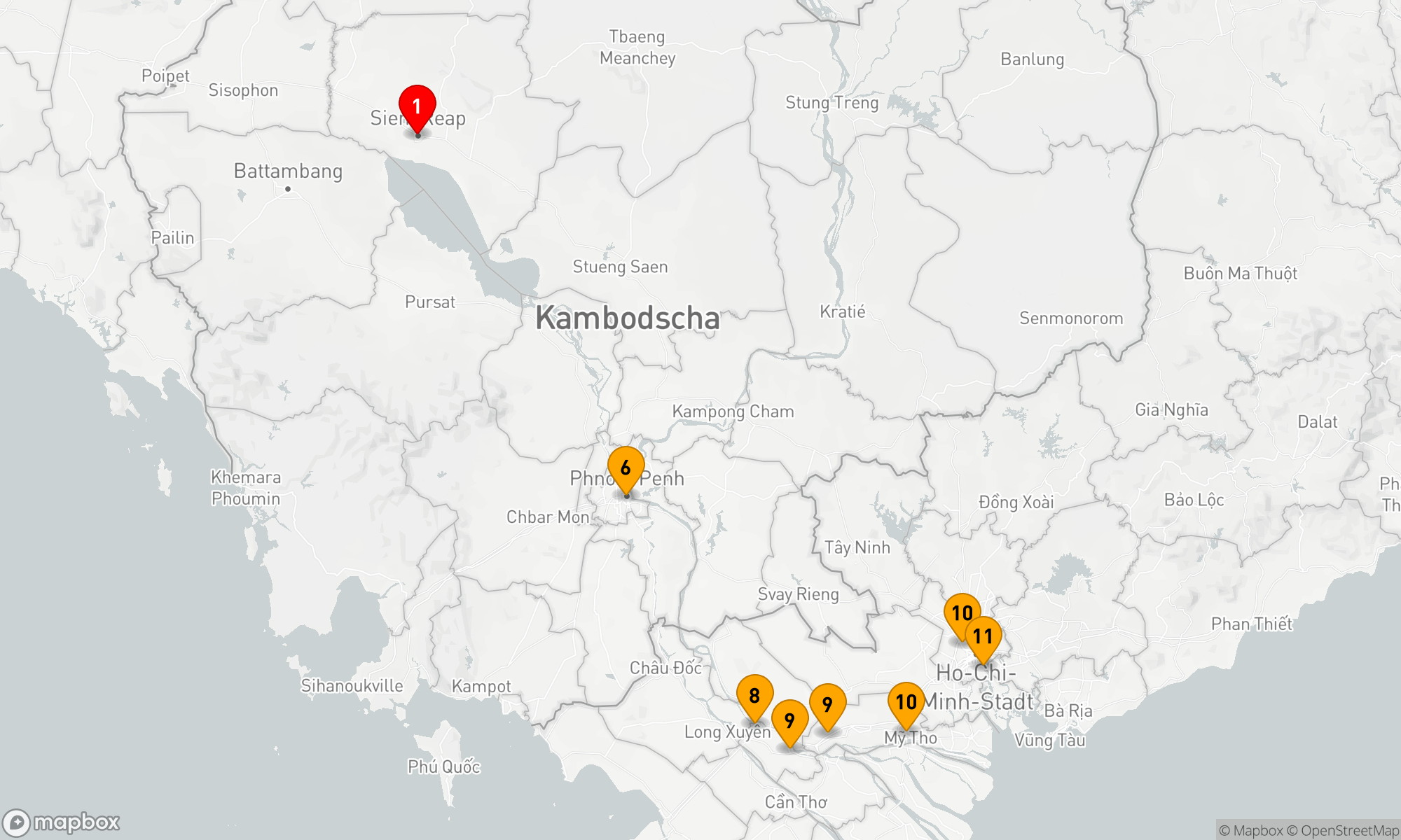 Route 12 Nächte - Die Wunder von Kambodscha,  Vietnam und dem Mekong